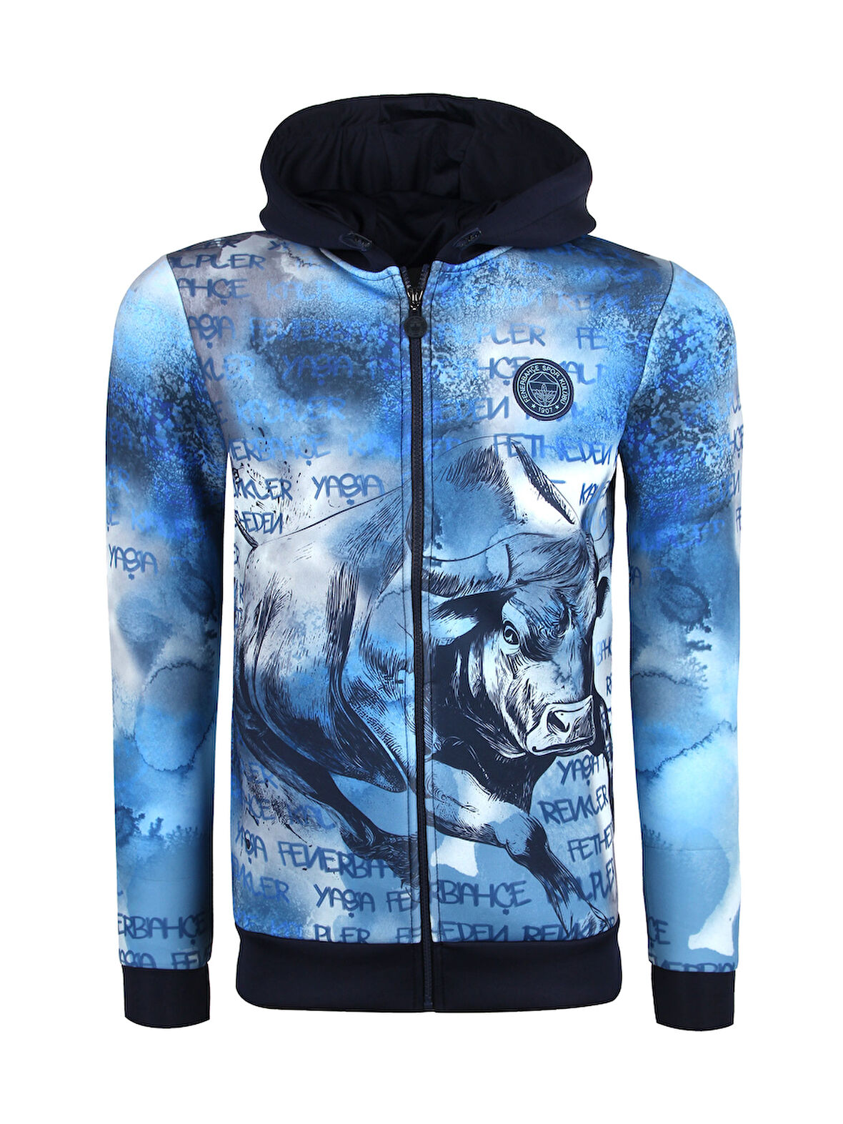ERKEK TRIBUN BOĞA PATTERN SWEAT