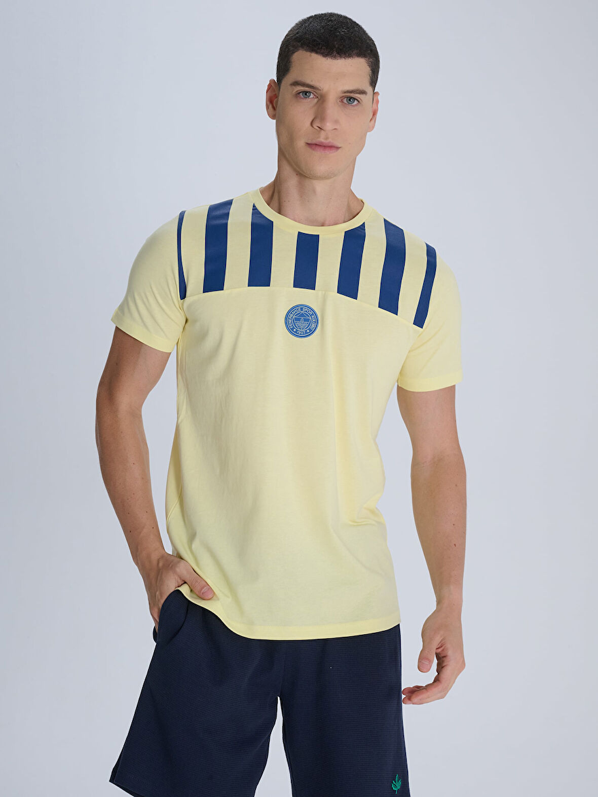 ERKEK TRIBUN ÇUBUK BLOKLU TSHIRT