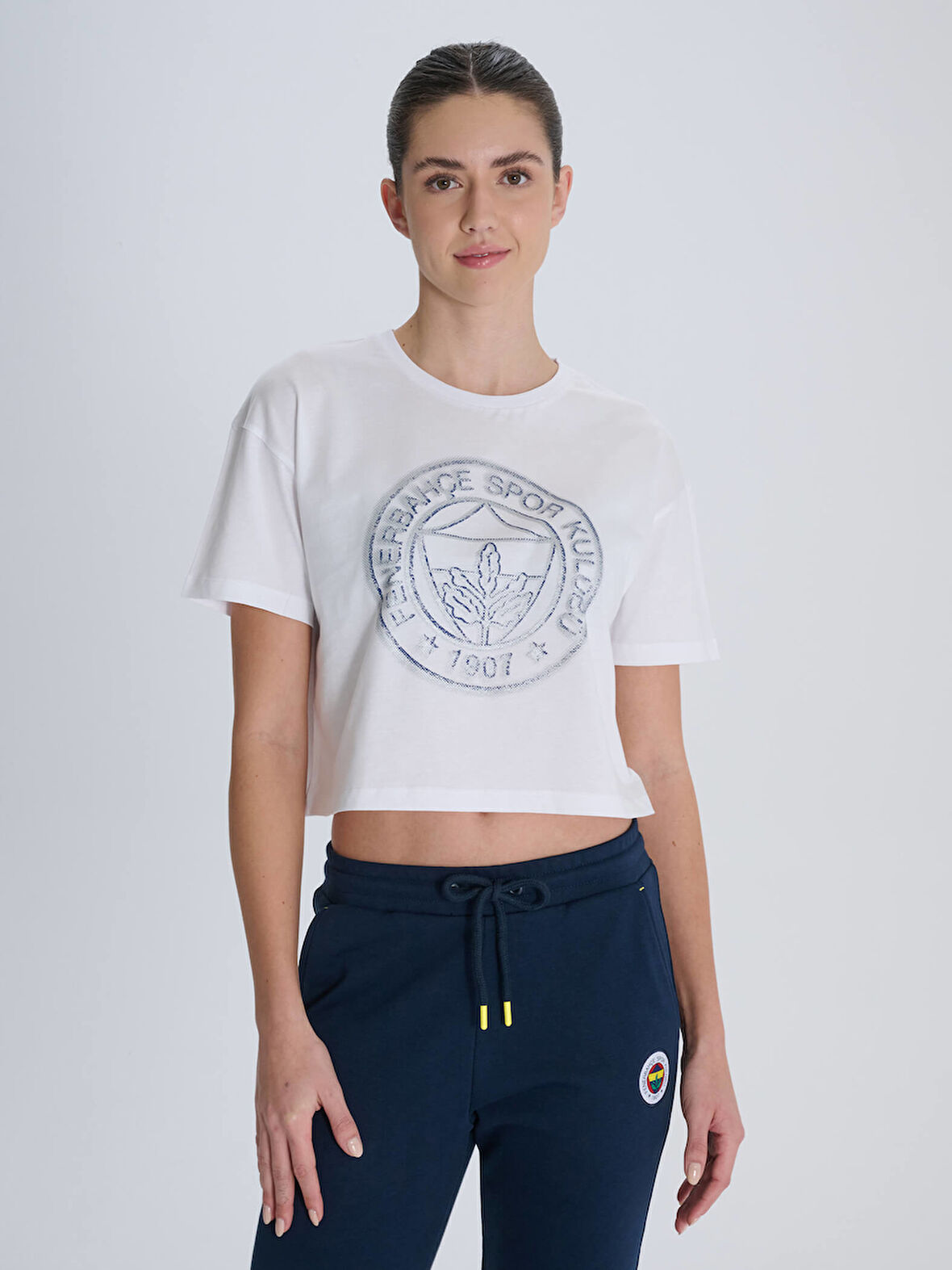 KADIN TRIBUN HALFTONE LOGOLU TSHIRT