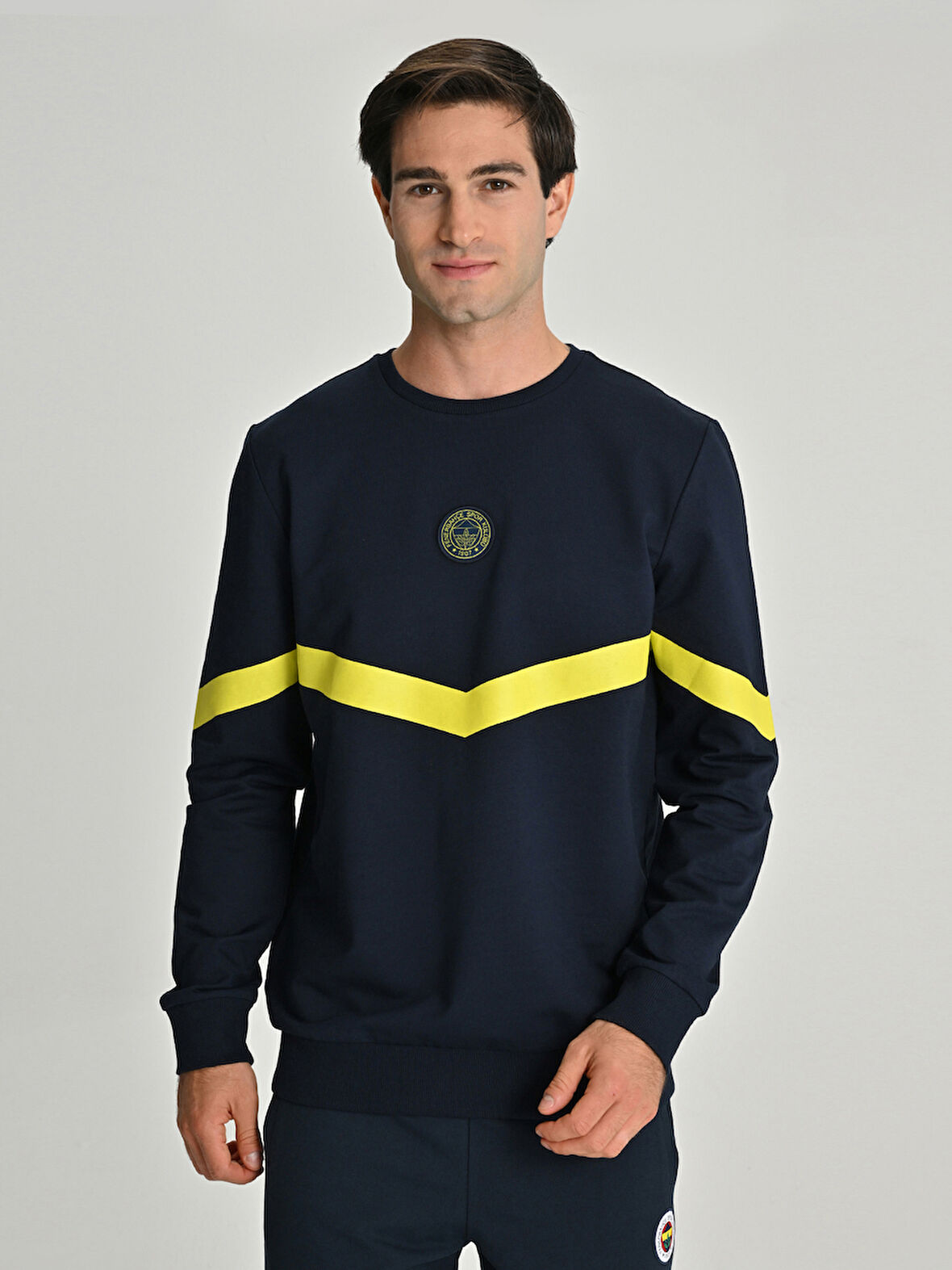 ERKEK TRIBUN ZİGZAG DETAYLI SWEAT