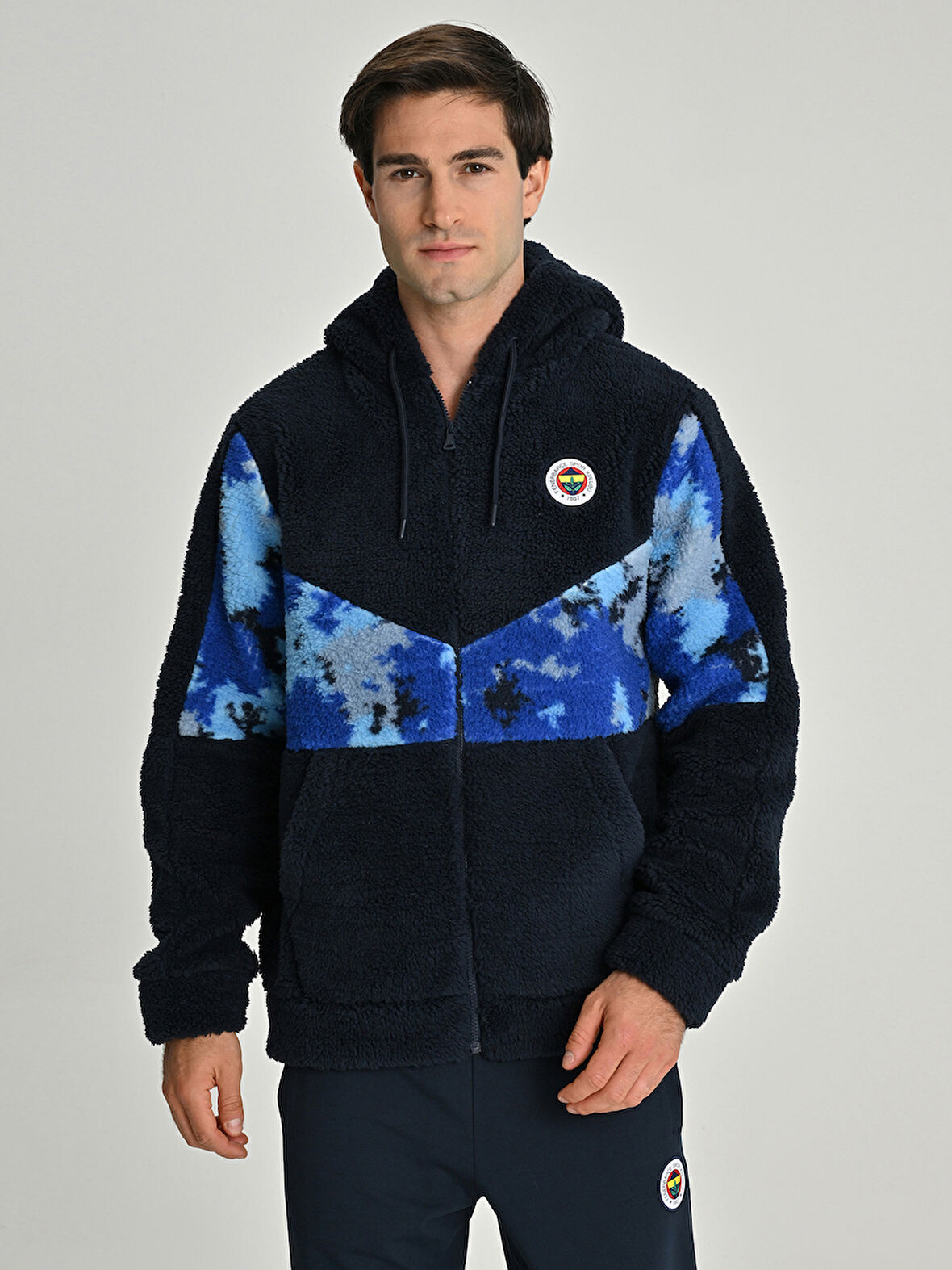 ERKEK TRIBUN KAMUFLAJLI PELUŞ SWEAT