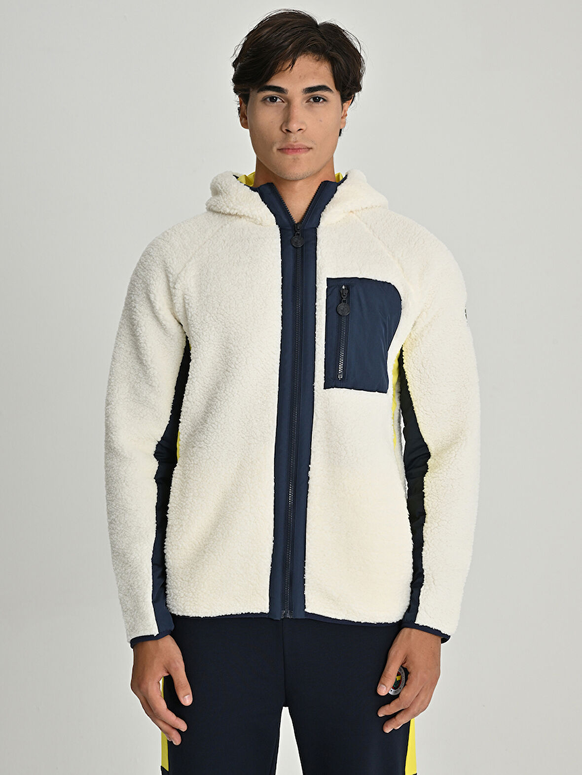 ERKEK TRIBUN CEP DETAYLI PELUŞ SWEAT