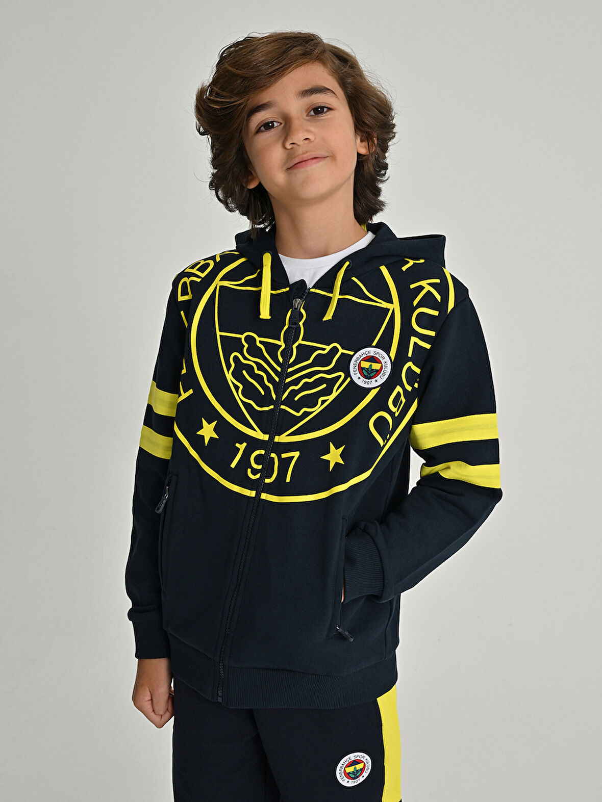 ÇOCUK TRIBUN TEK RENK LOGOLU SWEAT