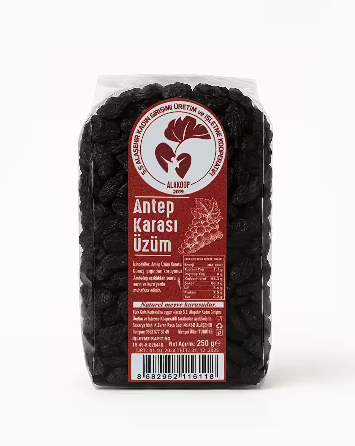 ANTEP KARASI KURU ÜZÜM(250gr)