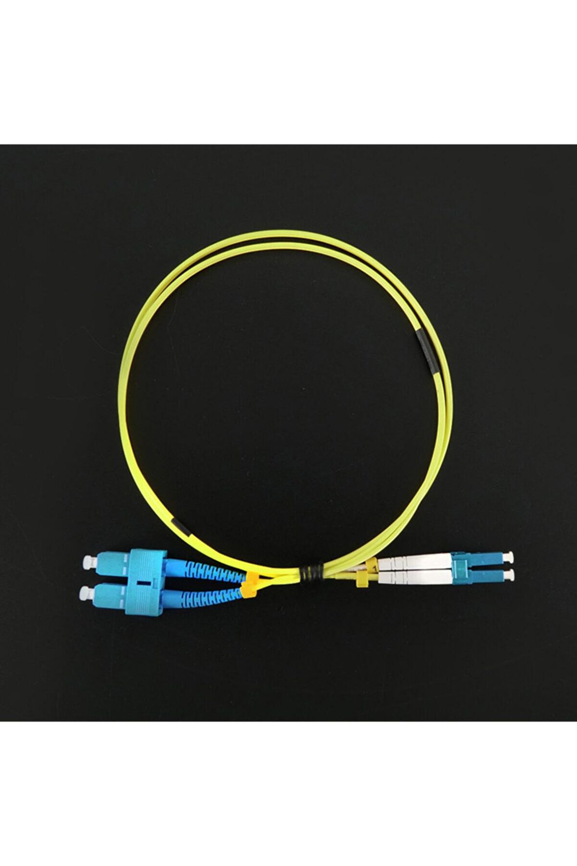 Fiber Optik Patch Kablo Lc-Sc Dubleks Sm 1m Patch Cord Sarı 2 Yıl Üretici Garantili 2 Adet