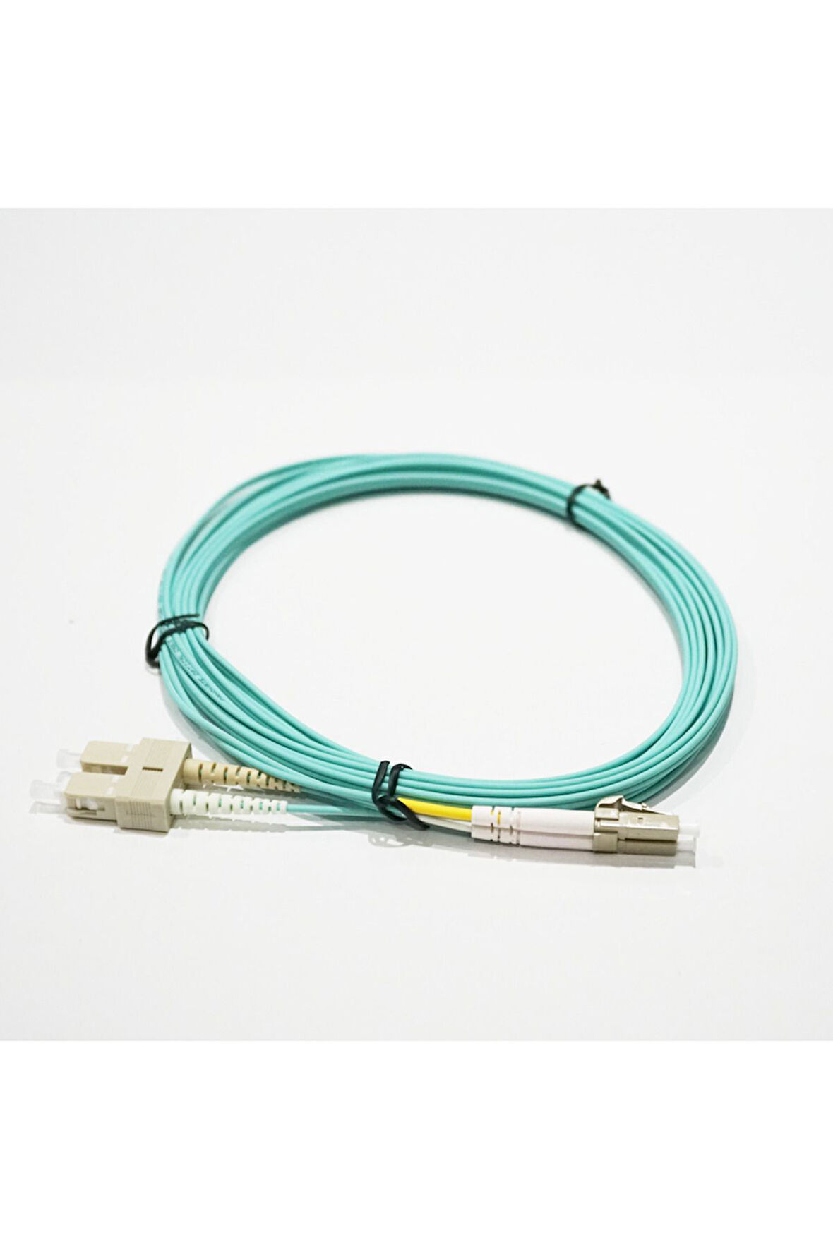 Fiber Optik Patch Kablo LCUPC/SCUPC DX MM 5mt 50/125 OM2 LSZH TURKUAZ