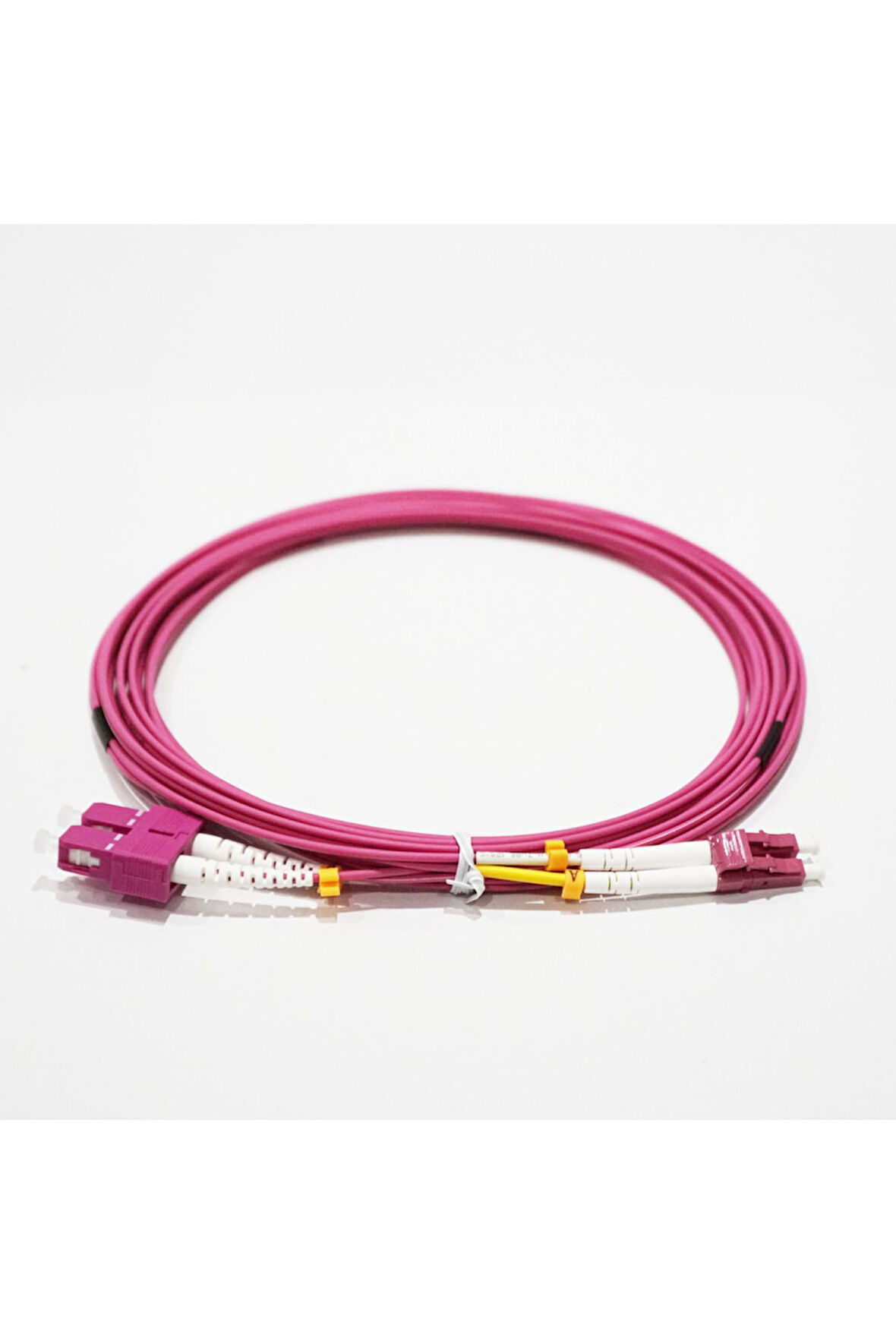 Fiber Optik Patch Kablo LCUPC/SCUPC DX MM 5mt 50/125 OM4 LSZH