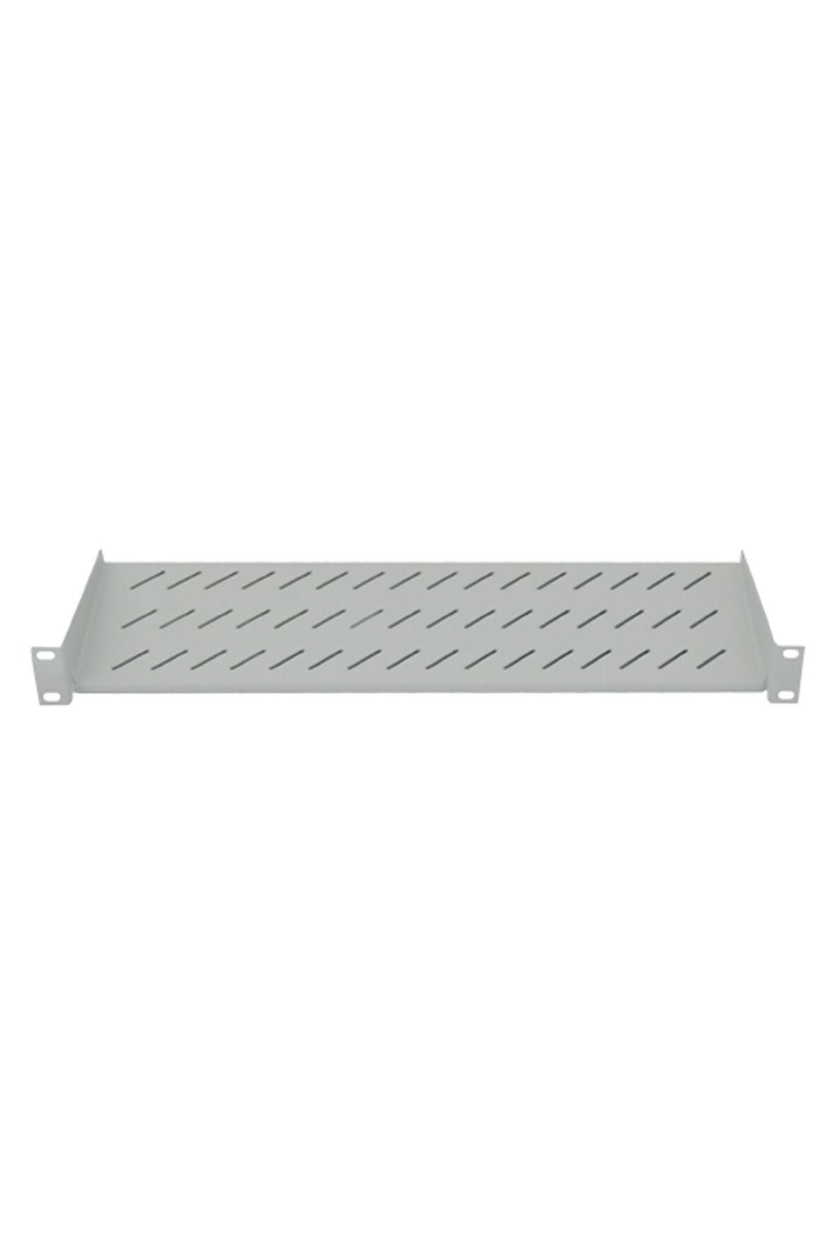 19'' Kabinet Rafı Önden Bağlamalı 2U D=400mm Gri Ral7035 2 Yıl Garantili