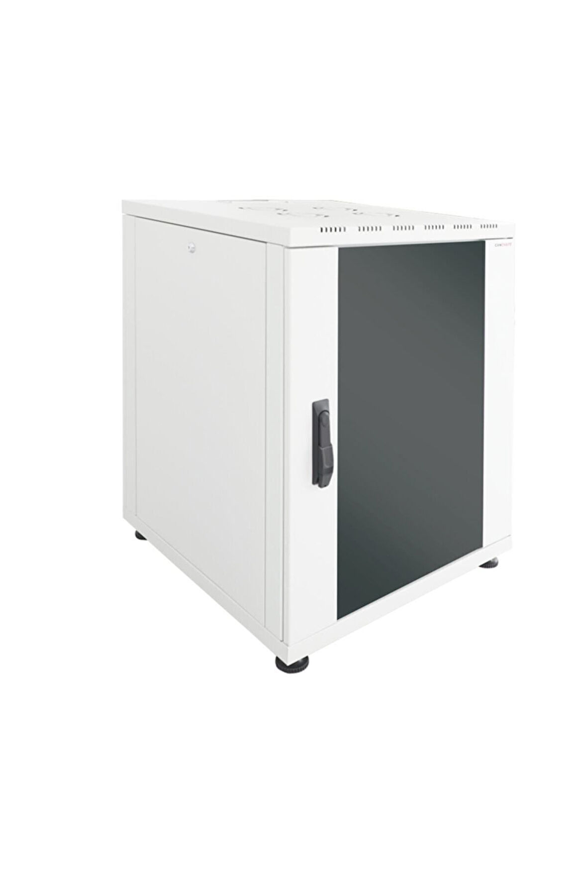 Canovate 22U 600x600mm 19'' Dikili Tip Network Rack Kabinet Gri Flatpack 2 Yıl Üretici Garantili