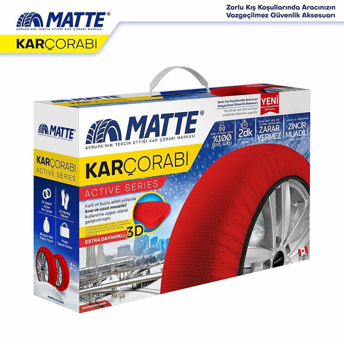 Matte Kar Çorabı Active Series Large