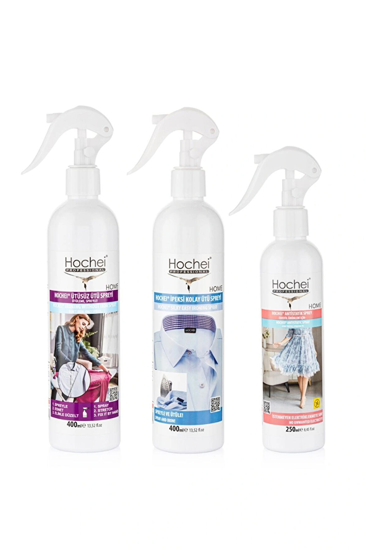 Hochei Paket 1 / Ütüsüz Ütü 400 ml - Ipeksi Kolay Ütü 400 ml - Antistatik 250 ml