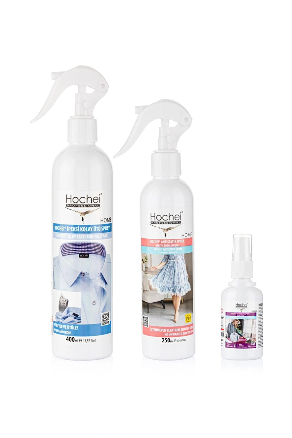 Hochei Paket 3 / Ipeksi Kolay Ütü 400 ml - Antistatik 250 ml - Ütüsüz Ütü 70 ml
