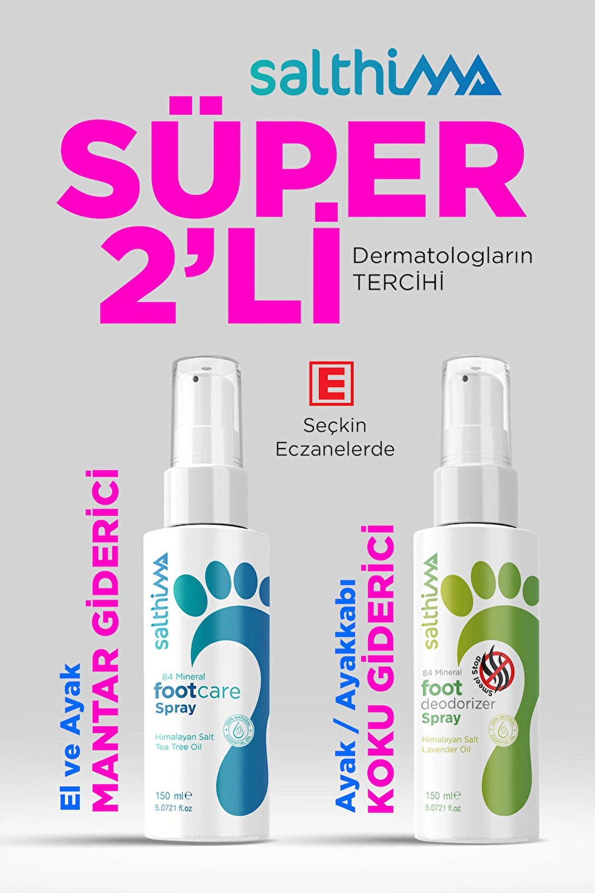 Ayak Mantarı Ve Ayak Kokusu Giderici Set 150 ml 150ml Sprey