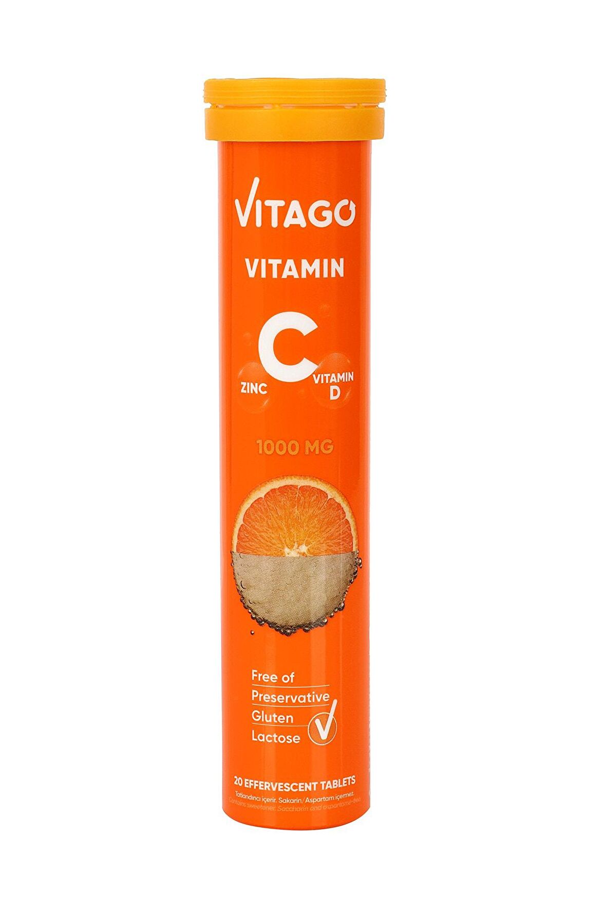 C Vitamini 1000 mg + Vitamin D + Çinko İçeren 20'li Efervesan Tablet