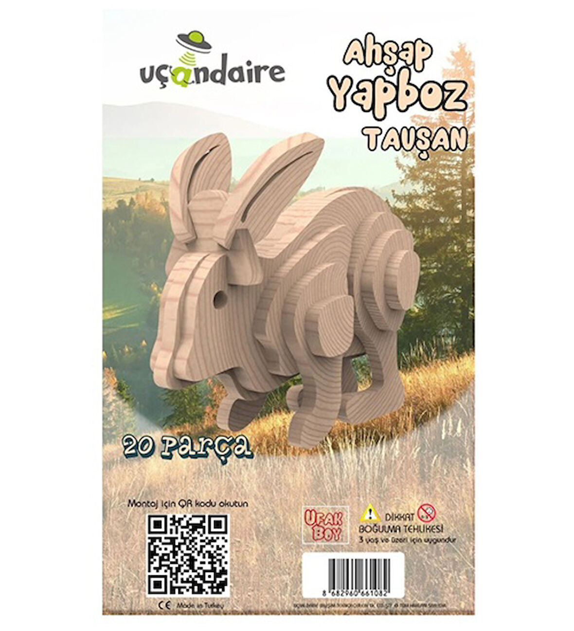 Ahşap Yapboz 20 Parça Tavşan - 2 adet