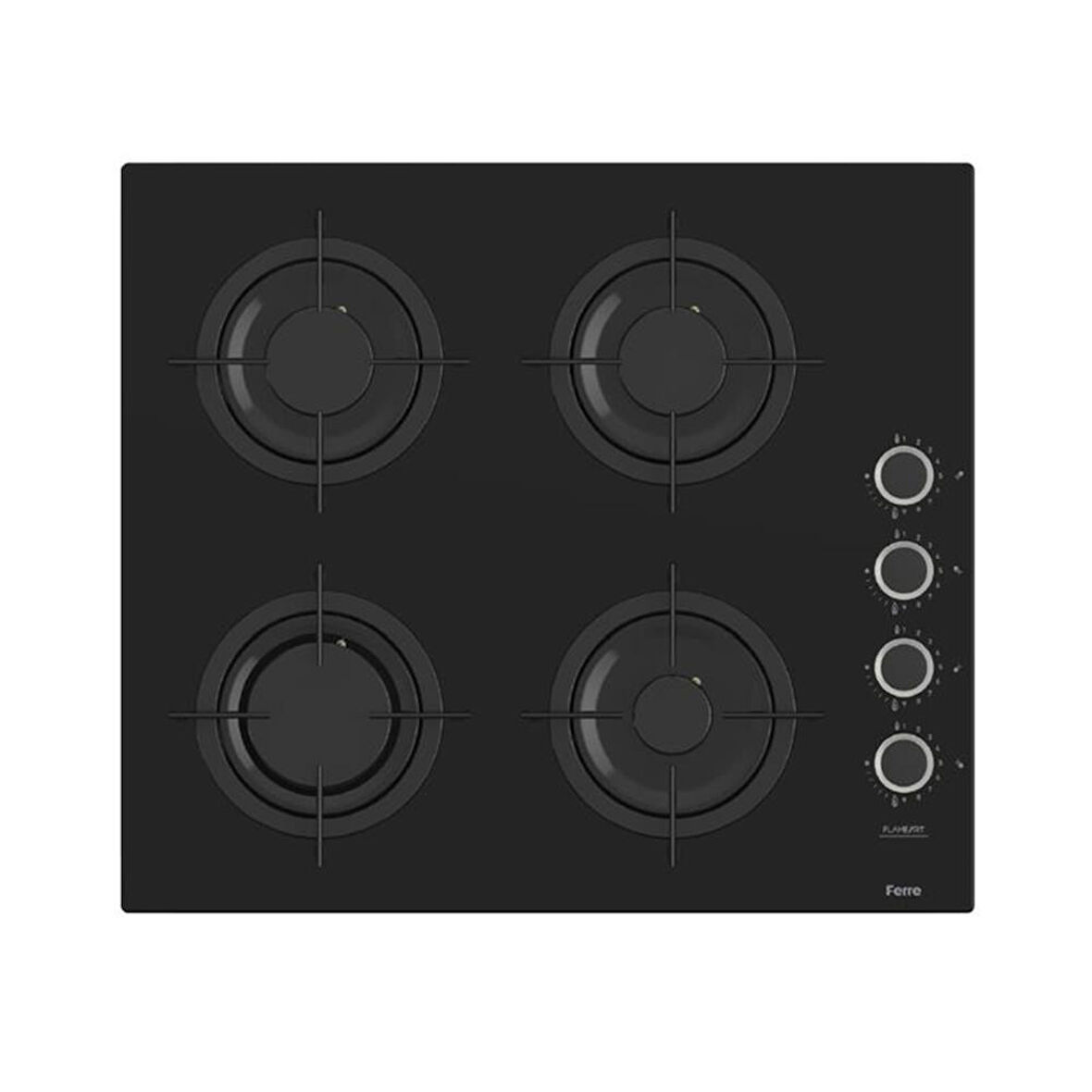 Ferre CS205FA Kademe Kontrollü Siyah FlameArt Ankastre Ocak