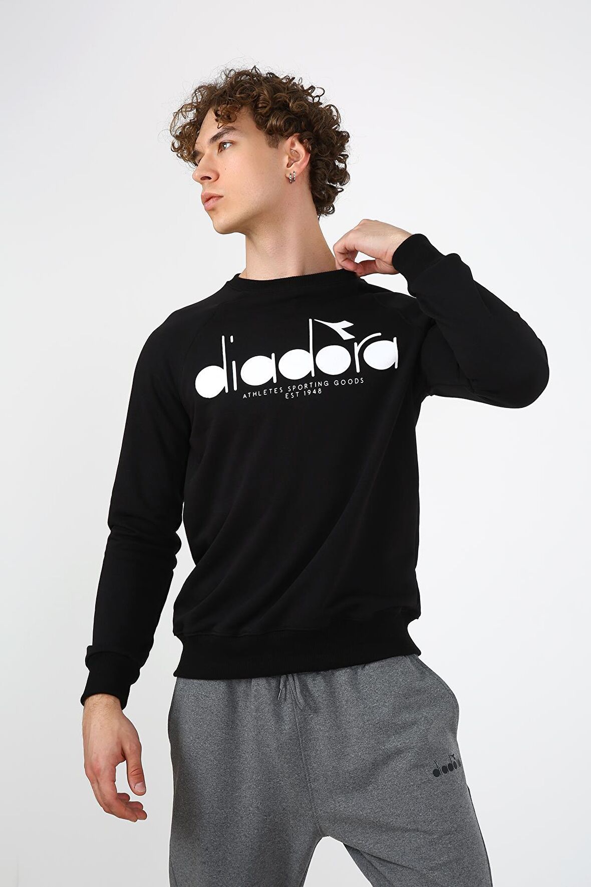 Diadora 173624-80013 M Graphic Crew Erkek Sweatshirt