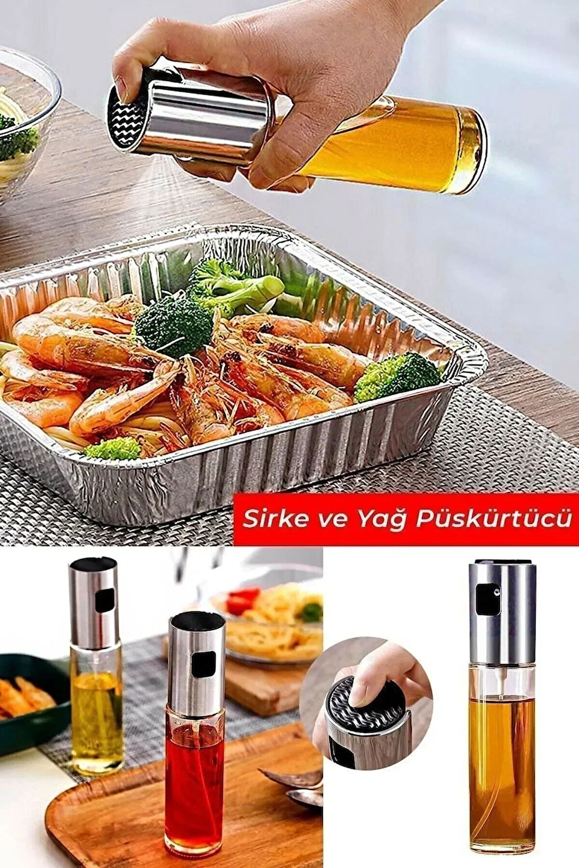 Baysa Sprey Yağdanlık Zeytinyağı, Sirke, Yağ Püskürtücü 100 ml