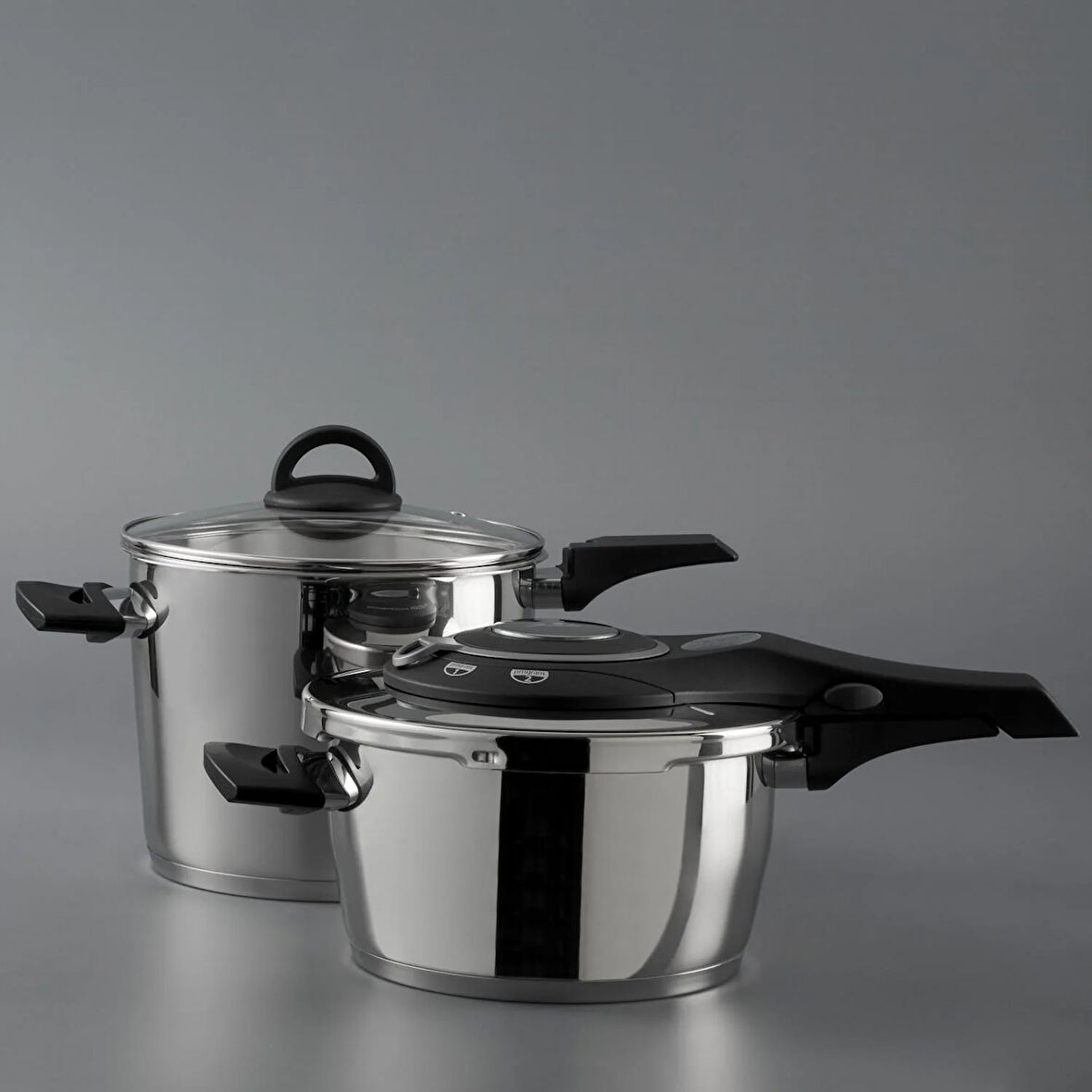 Jumbo Procook Çelik Klipso 4+6 lt 2'li Düdüklü Tencere Seti