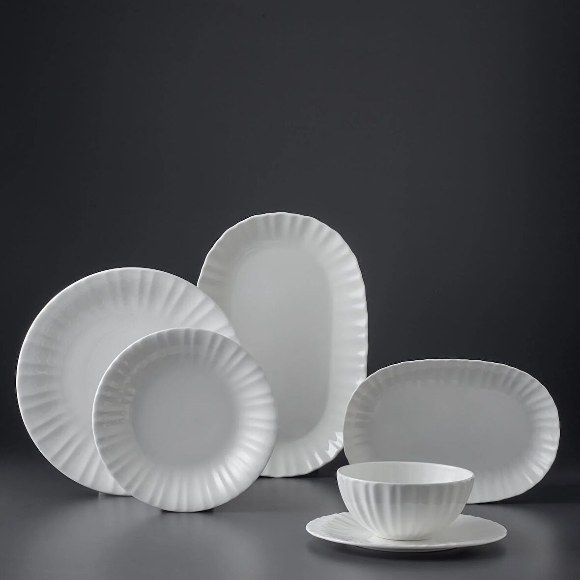 Jumbo Claro Fine Bone 26 Parça 6 Kişilik Yemek Takımı