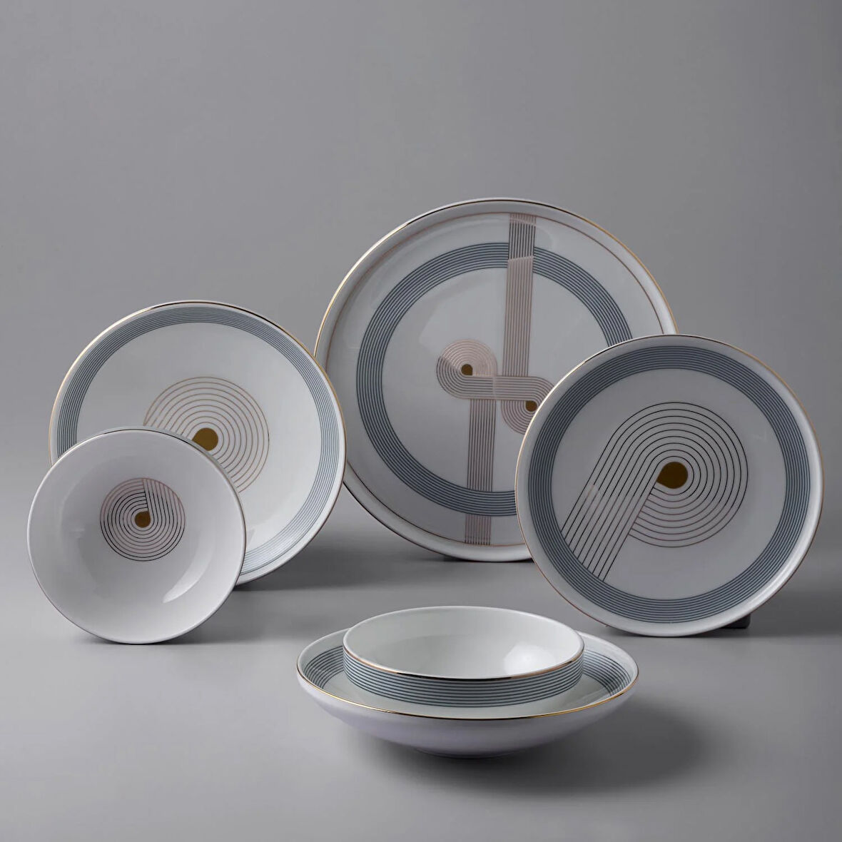 Jumbo Bond Fine Bone 24 Parça 6 Kişilik Yemek Takımı