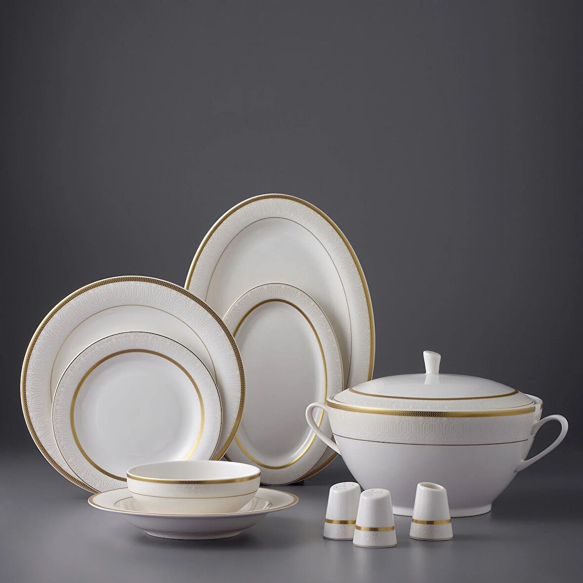 Jumbo Lope Gold 60 Parça 12 Kişilik Yemek Takımı