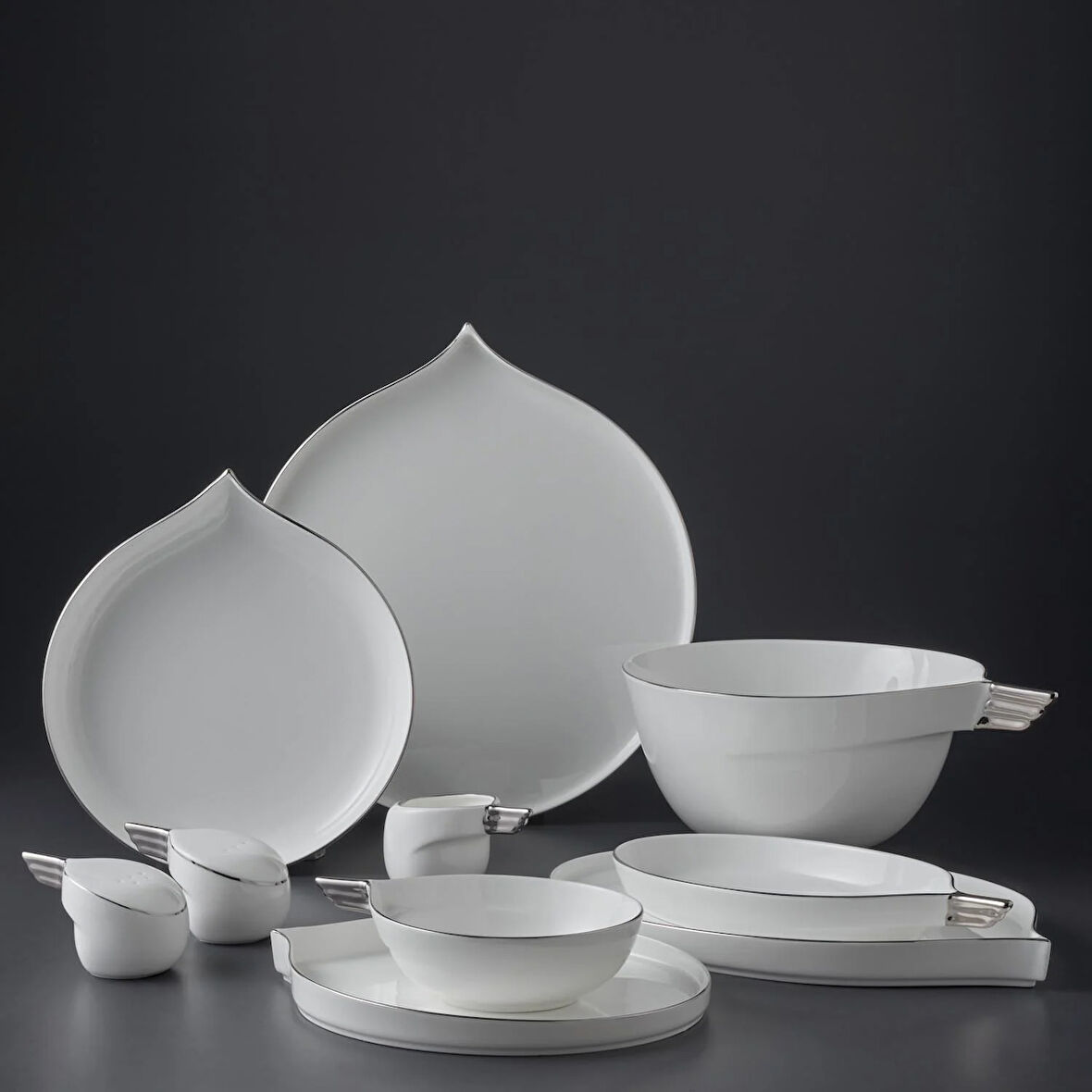 Jumbo Goddess Platin 61 Parça 12 Kişilik Yemek Takımı