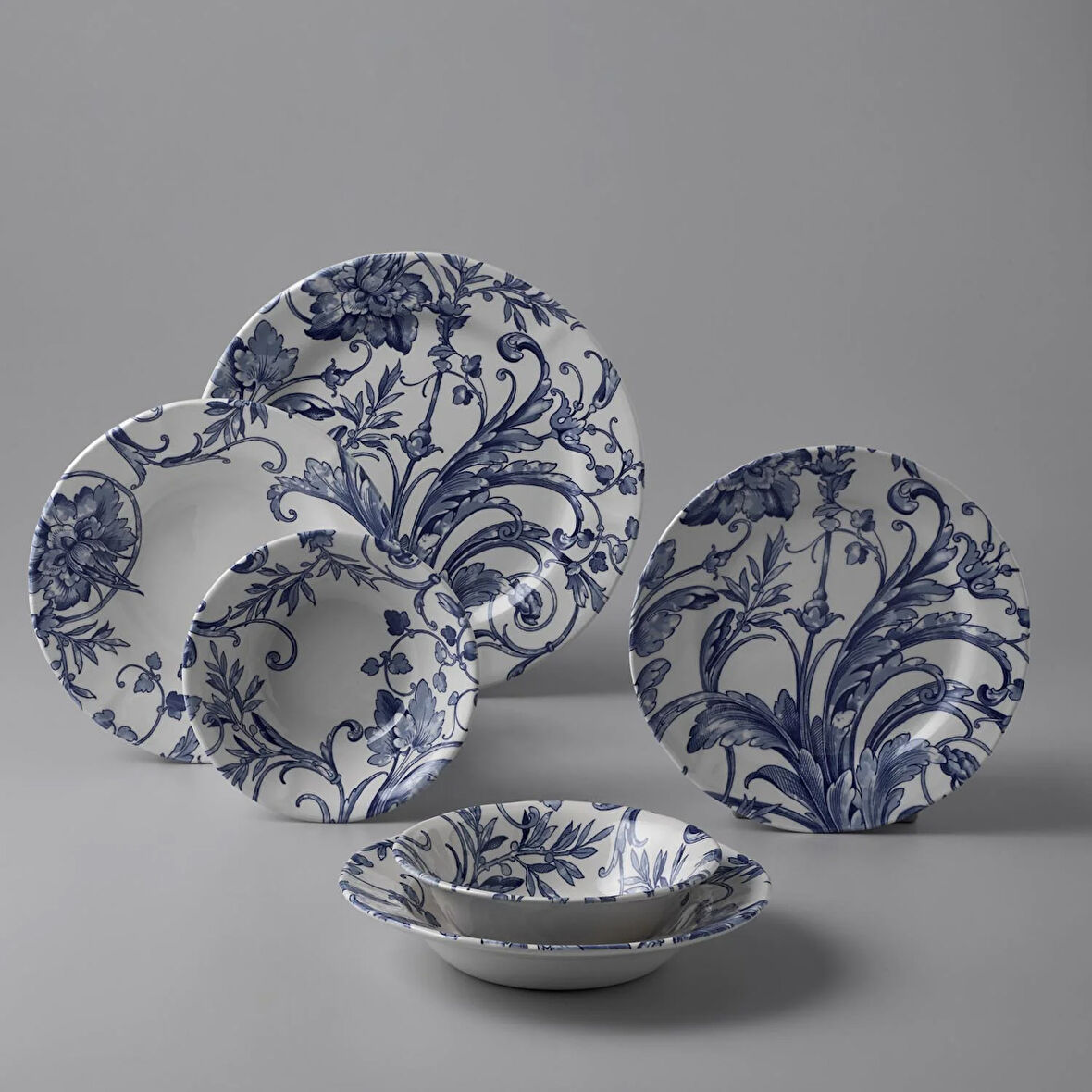 Jumbo New Leaf 24 Parça 6 Kişilik Yemek Takımı