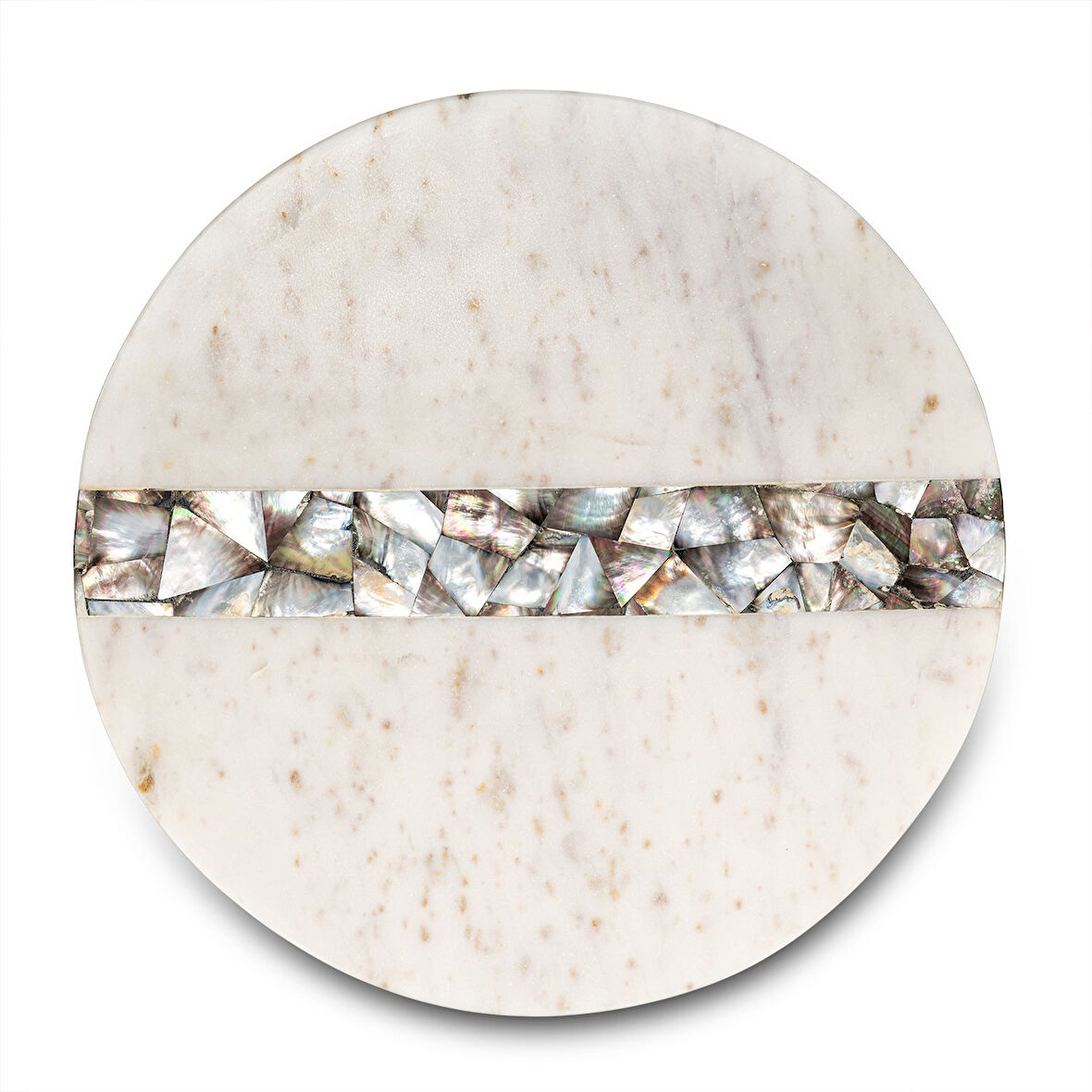 Jumbo Romano Mermer Servislik 14x14x1.76 cm Beyaz