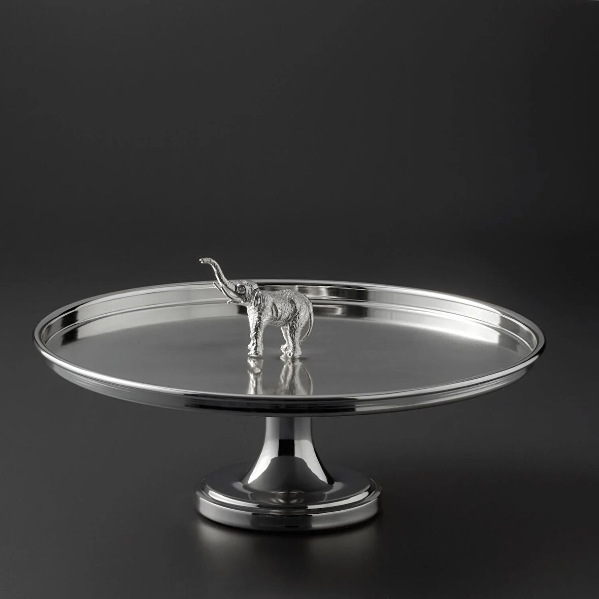 Jumbo Ganesha Pasta Kek Gümüş Servis Tabağı