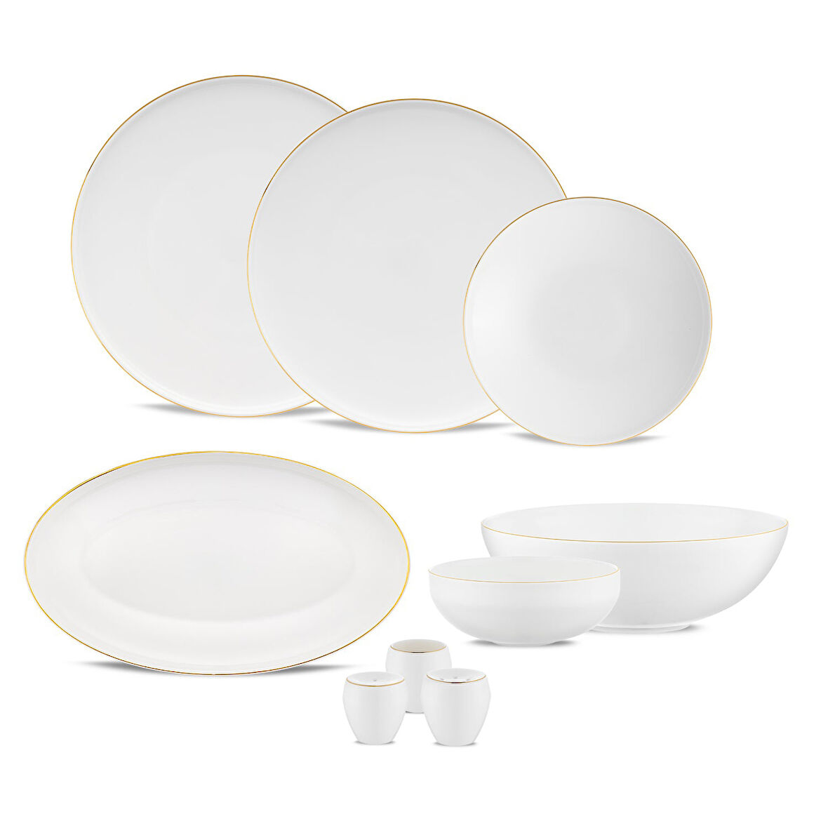 Jumbo Belle Gold 55 Parça 12 Kişilik Yemek Takımı
