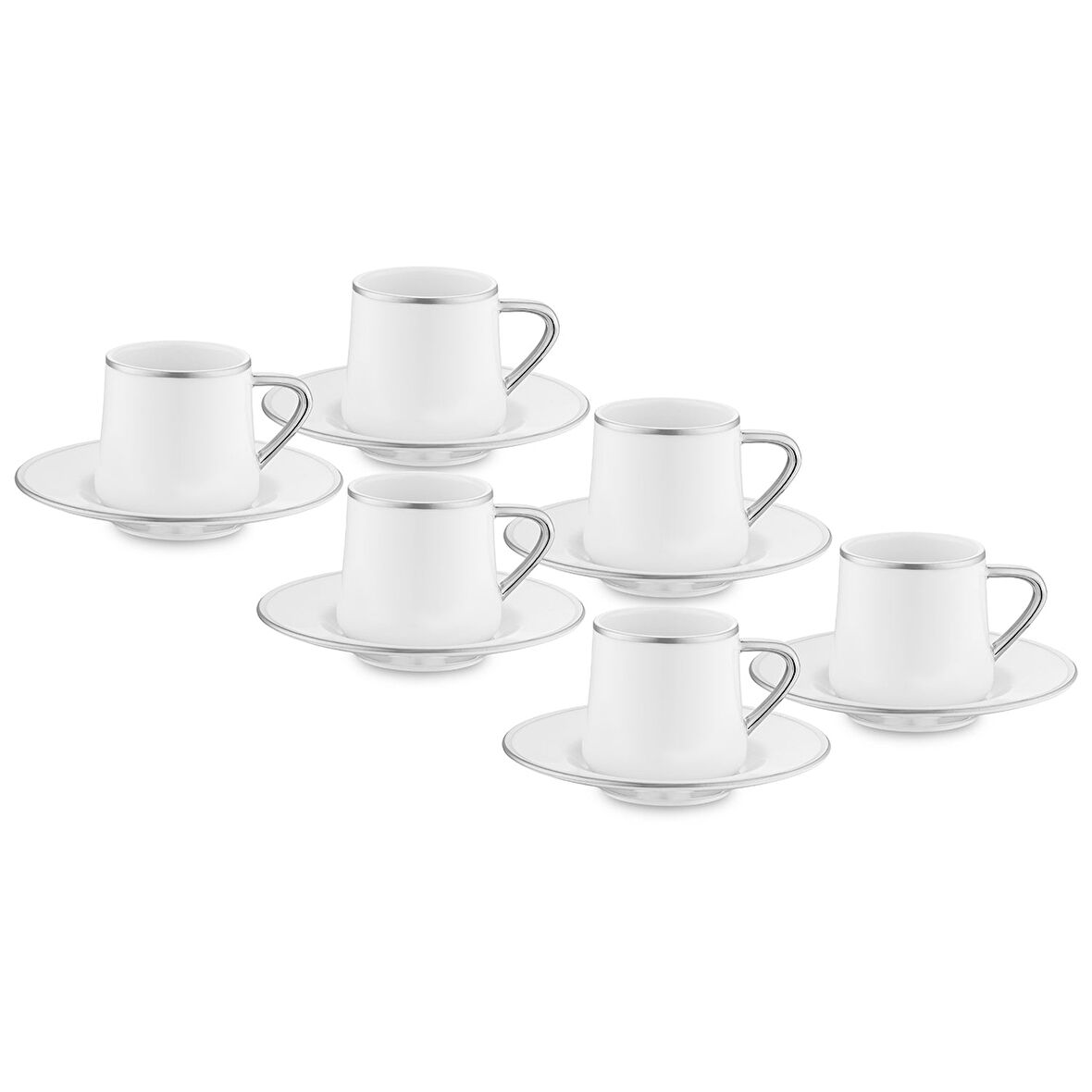 Jumbo Valetta Platin 12 Parça 6 Kişilik Fincan Takımı