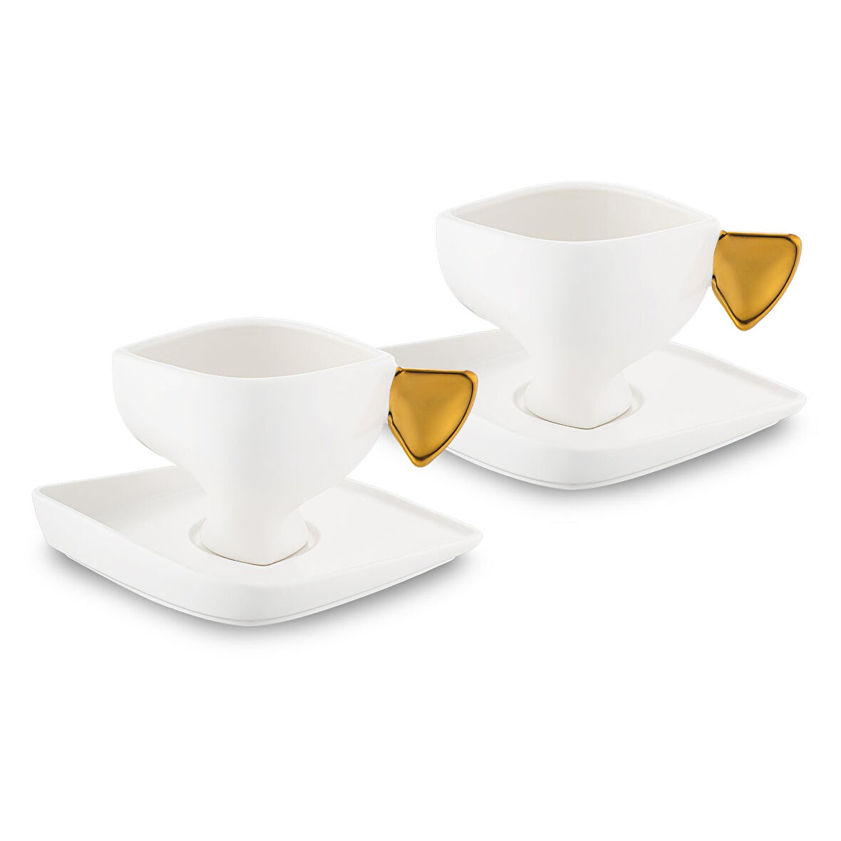 Jumbo Glide 4 Parça 2 Kişilik Kahve Fincan Takımı Gold