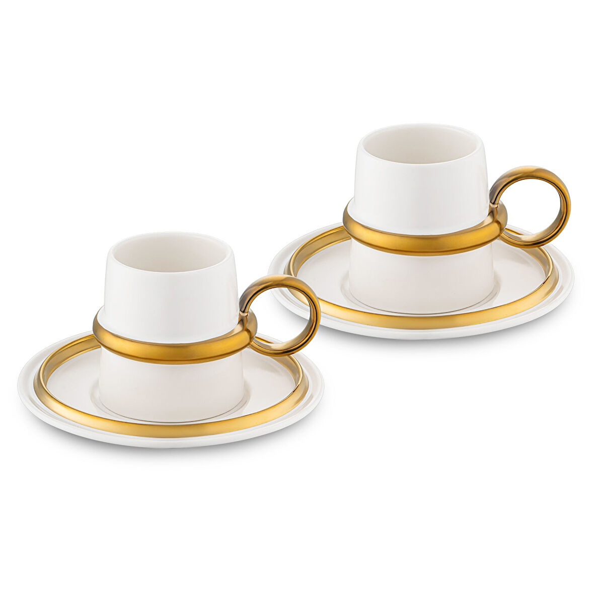 Jumbo Bond 4 Parça 2 Kişilik Kahve Fincan Takımı Gold