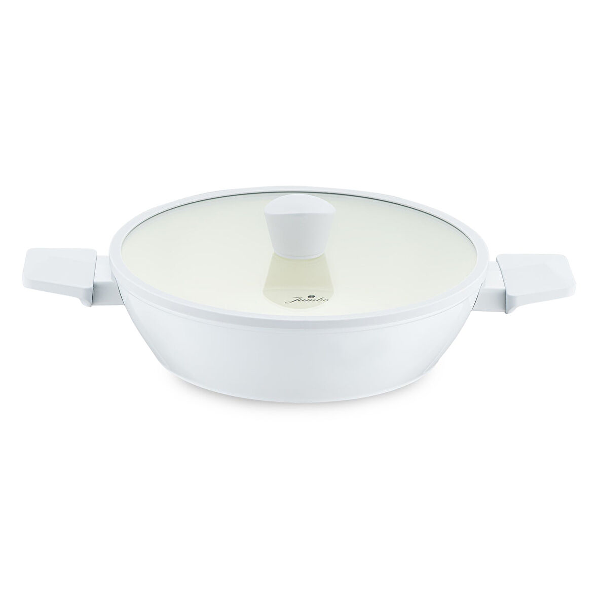 Jumbo Swiss Crystal Light Grey Basık Tencere 26 cm