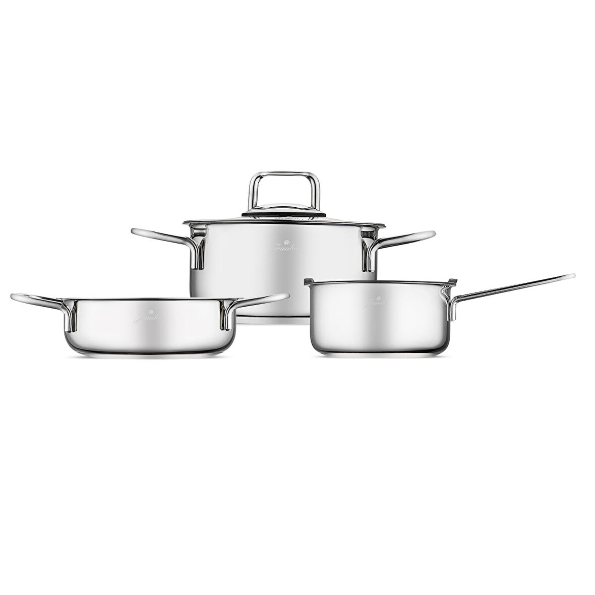 Jumbo New Lyon 5 Parça Çelik Midi Tencere Set