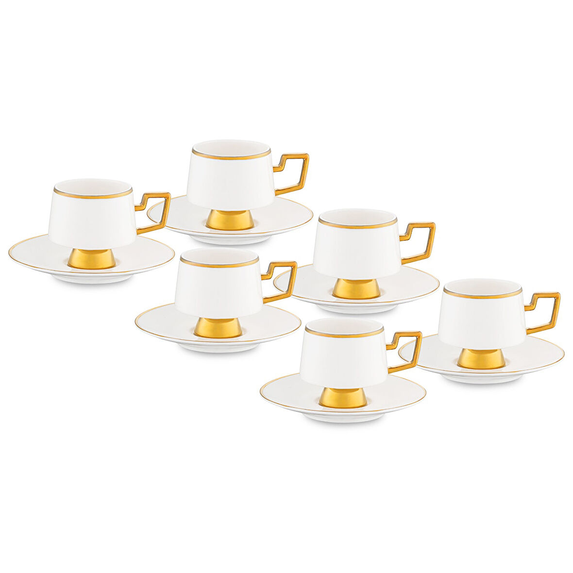 Jumbo Ellmore Gold 6'lı Kahve Fincan Takımı