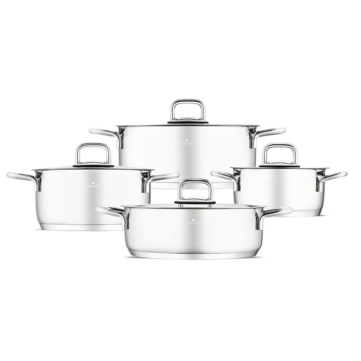 Jumbo Web New Myra 8 Parça Çelik Tencere Seti