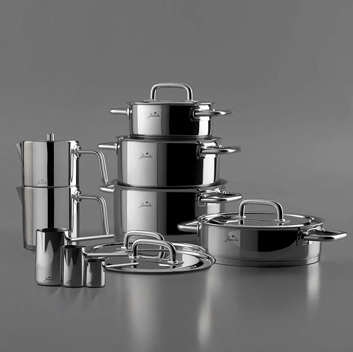 Jumbo Metalix 14 Parça Tencere Seti