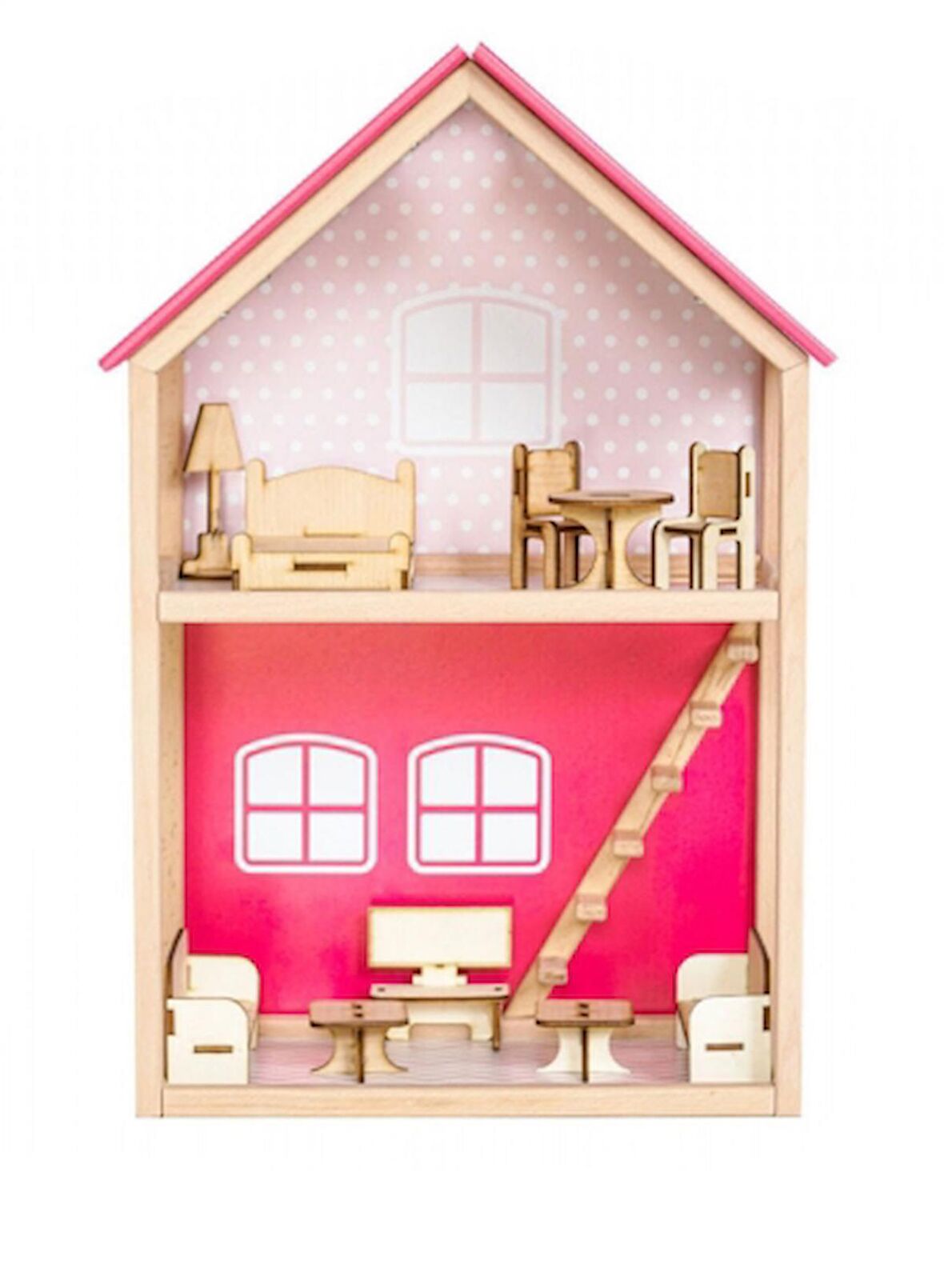 Mega Oyuncak Ahşap Merdivenli Ev