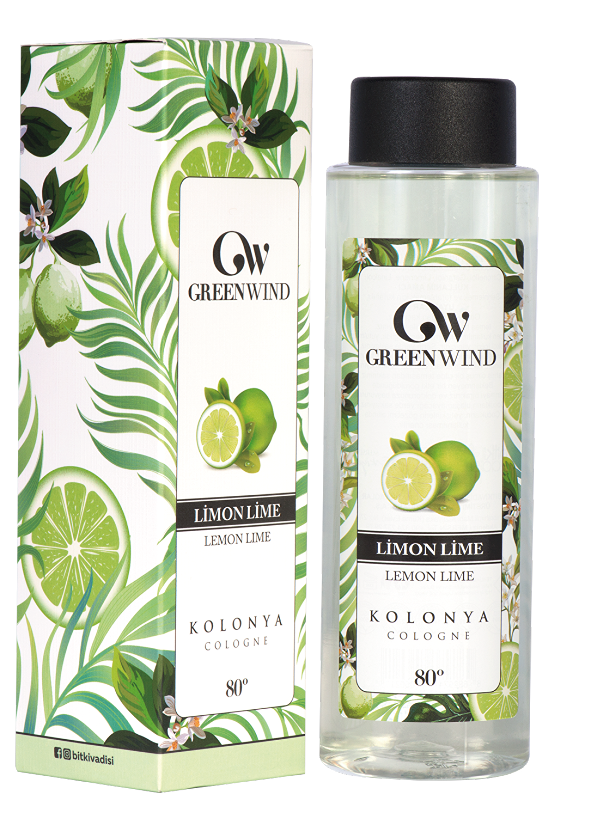 Greenwind Lime 80 Derece Pet Şişe 400 ml Kolonya