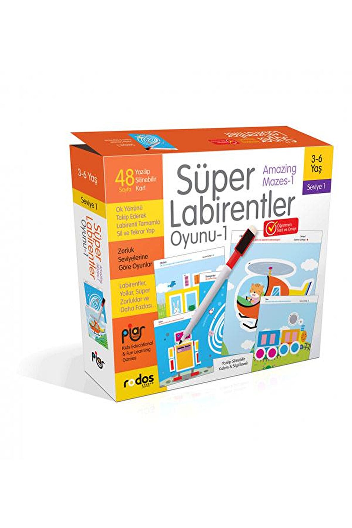  Süper Labirentler  Seviye 1  3-6 Yaş - Piar Kids