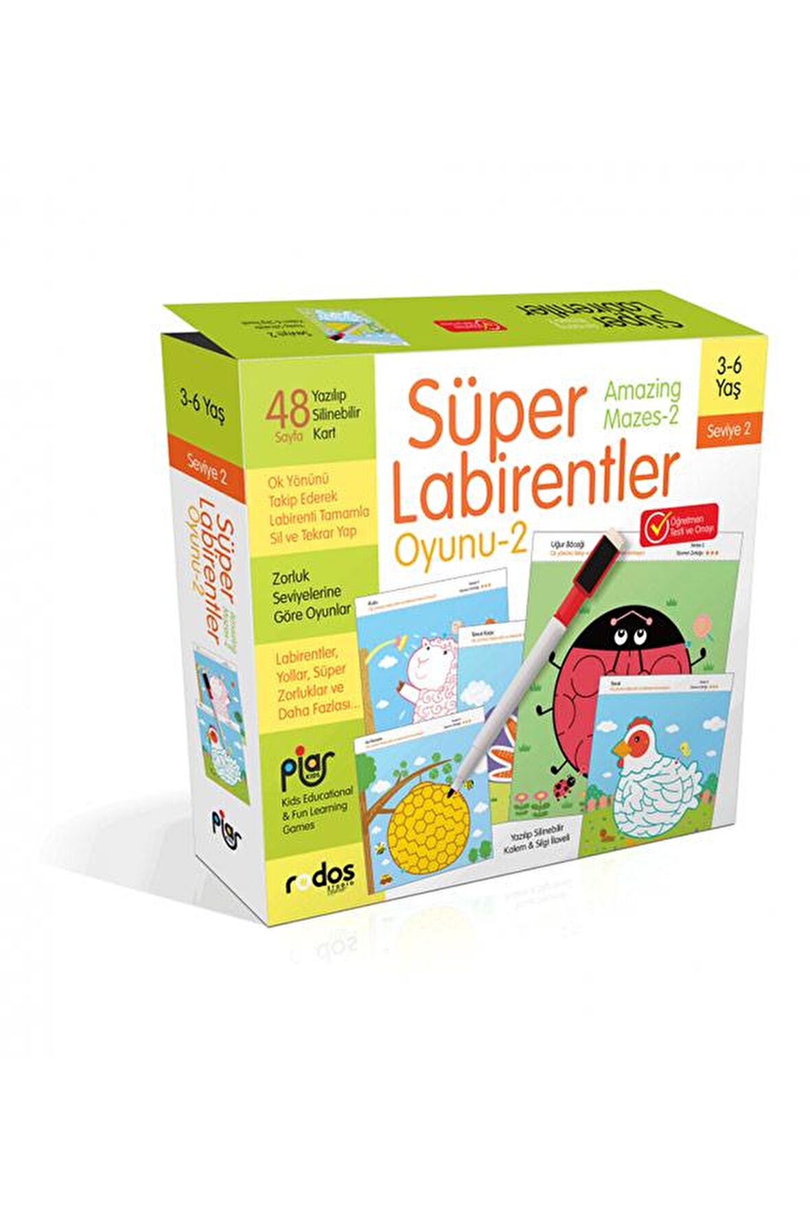  Süper Labirentler - Seviye 2 - 3-6 Yaş - Piar Kids