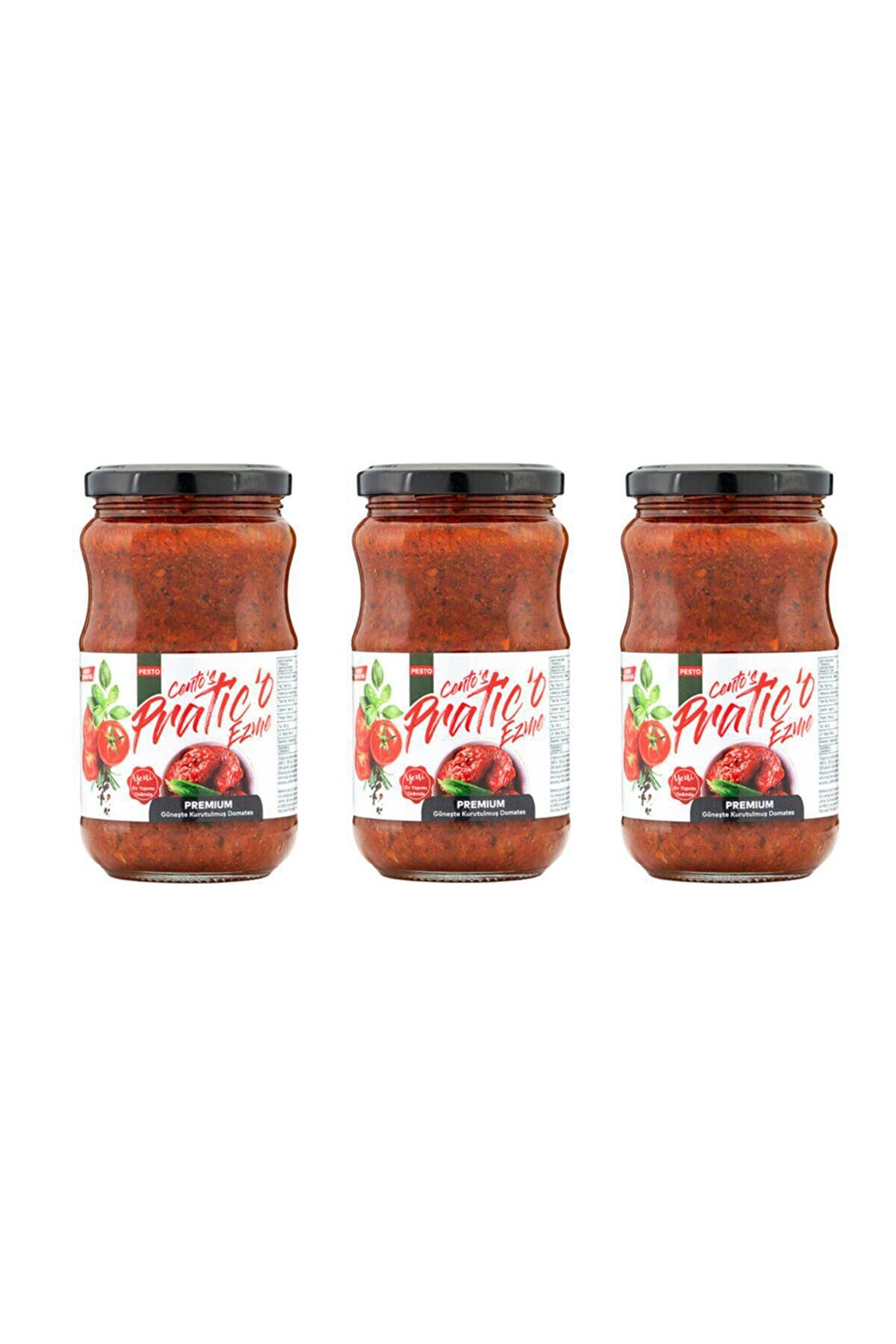 CENTO'S PRATIC'O Güneşte Kurutulmuş Domates Ezme (3 X 370 G) 3 Adet Pesto