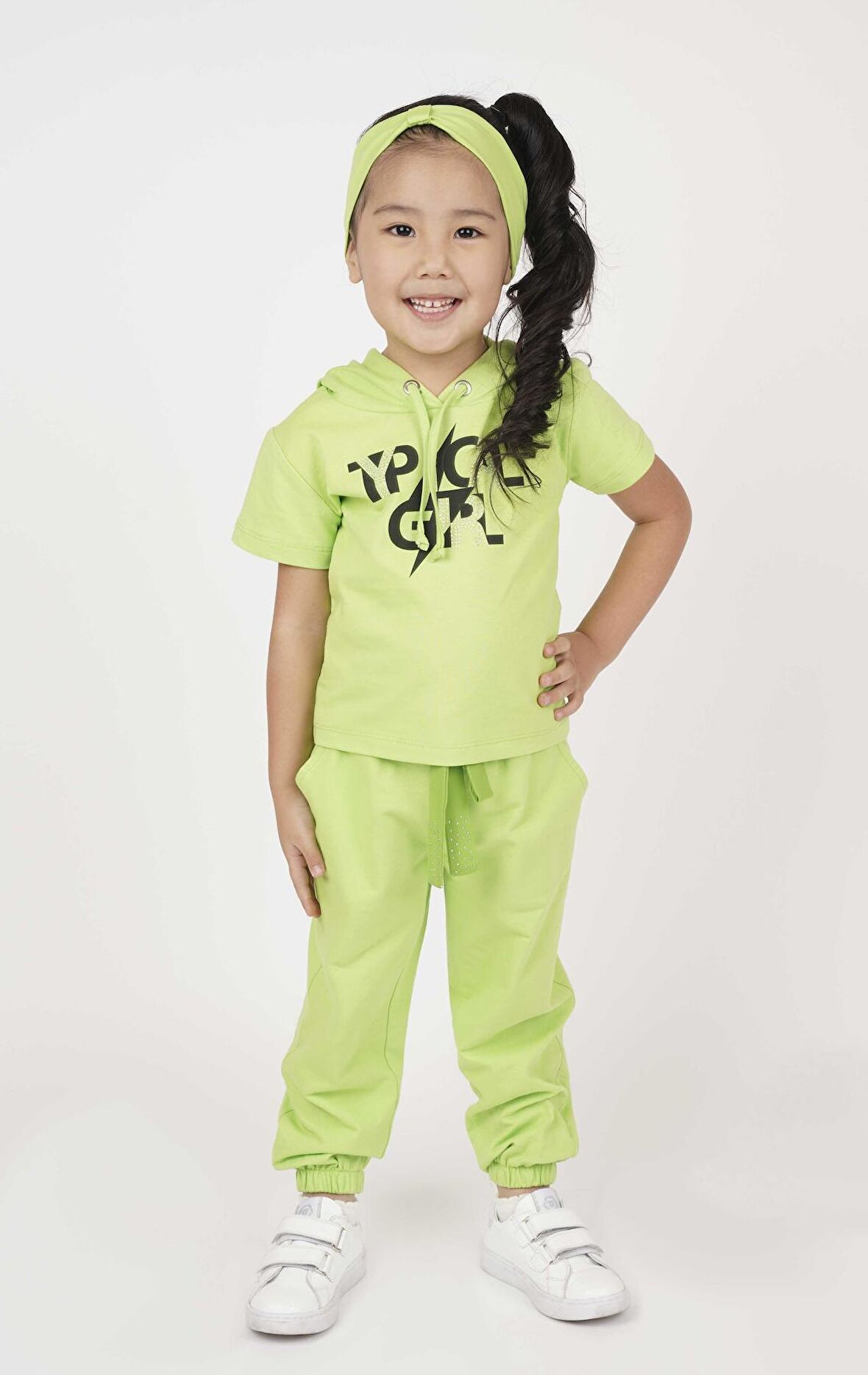 KIZ ÇOCUK KISA KOLLU SWEATSHIRT