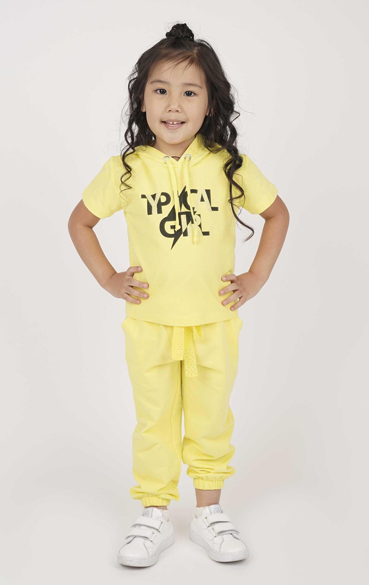 KIZ ÇOCUK KISA KOLLU SWEATSHIRT