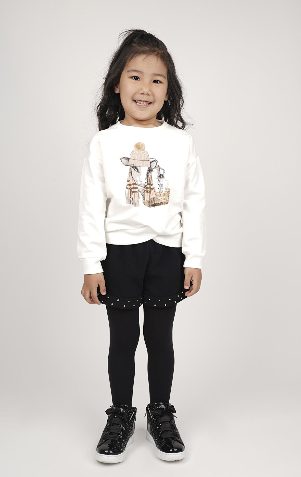 KIZ ÇOCUK BASKILI SWEATSHIRT