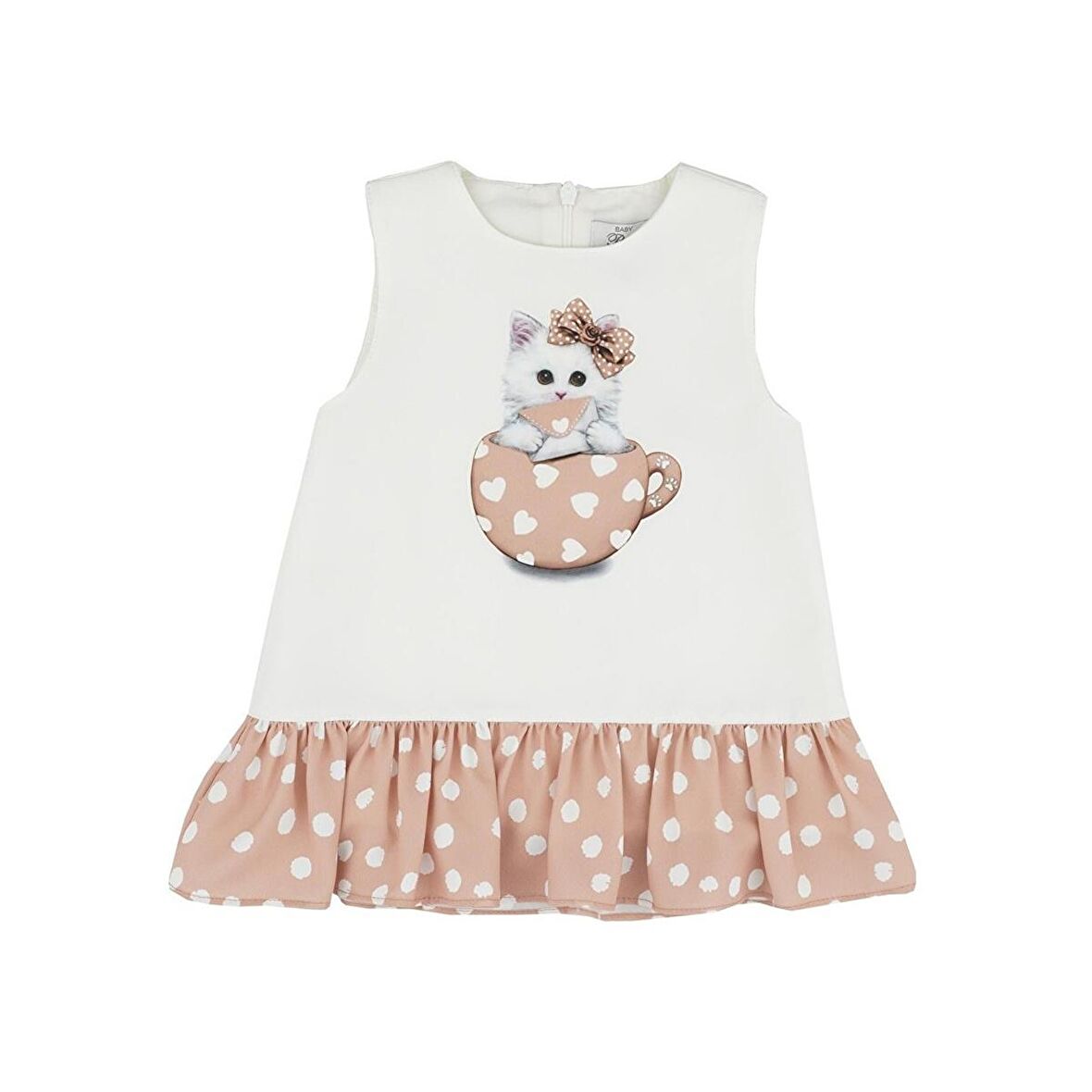 Best Kids Kedi Desenli Elbise BEST-2358534