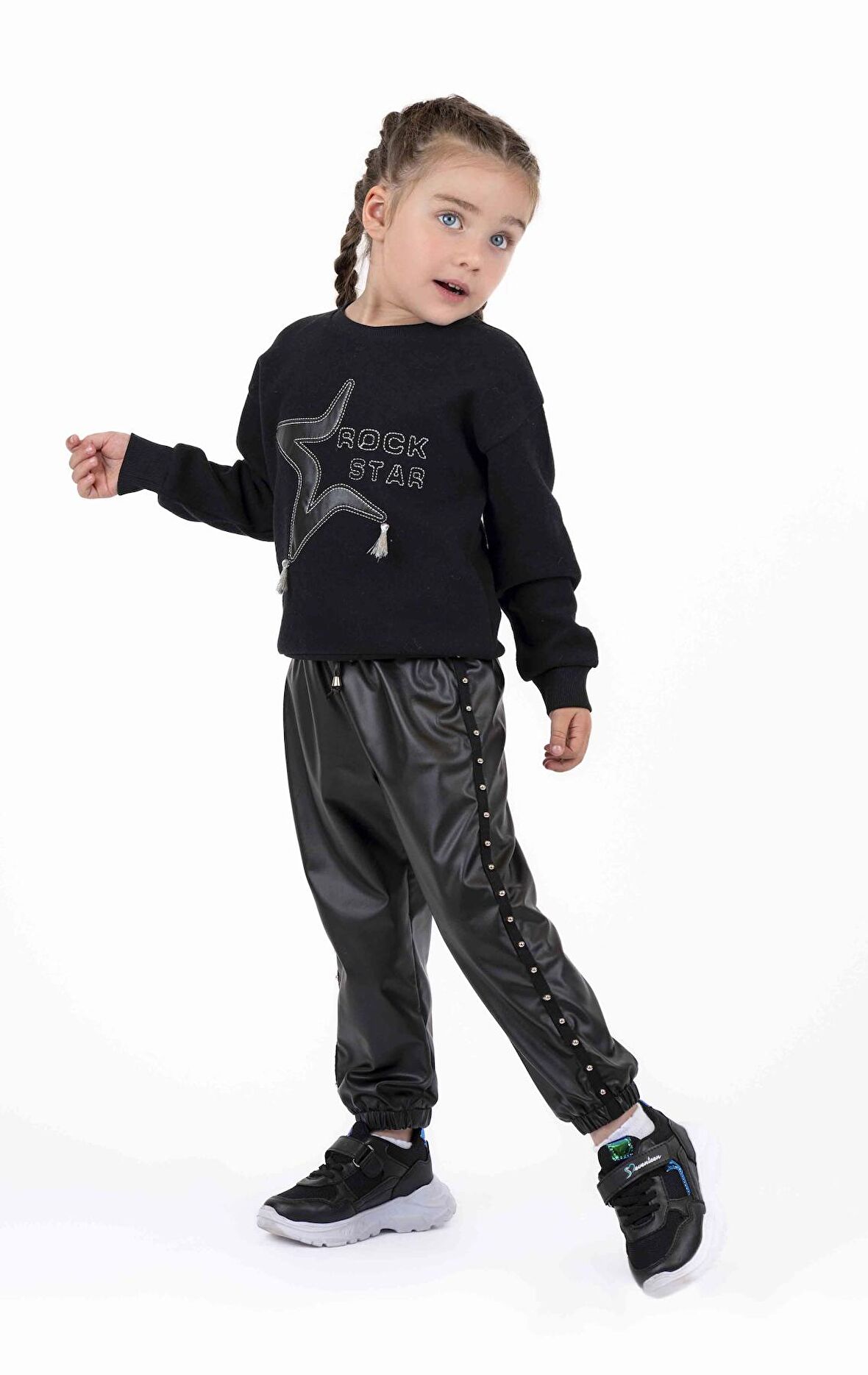 KIZ ÇOCUK PÜSKÜL DETAYLI SWEATSHIRT 