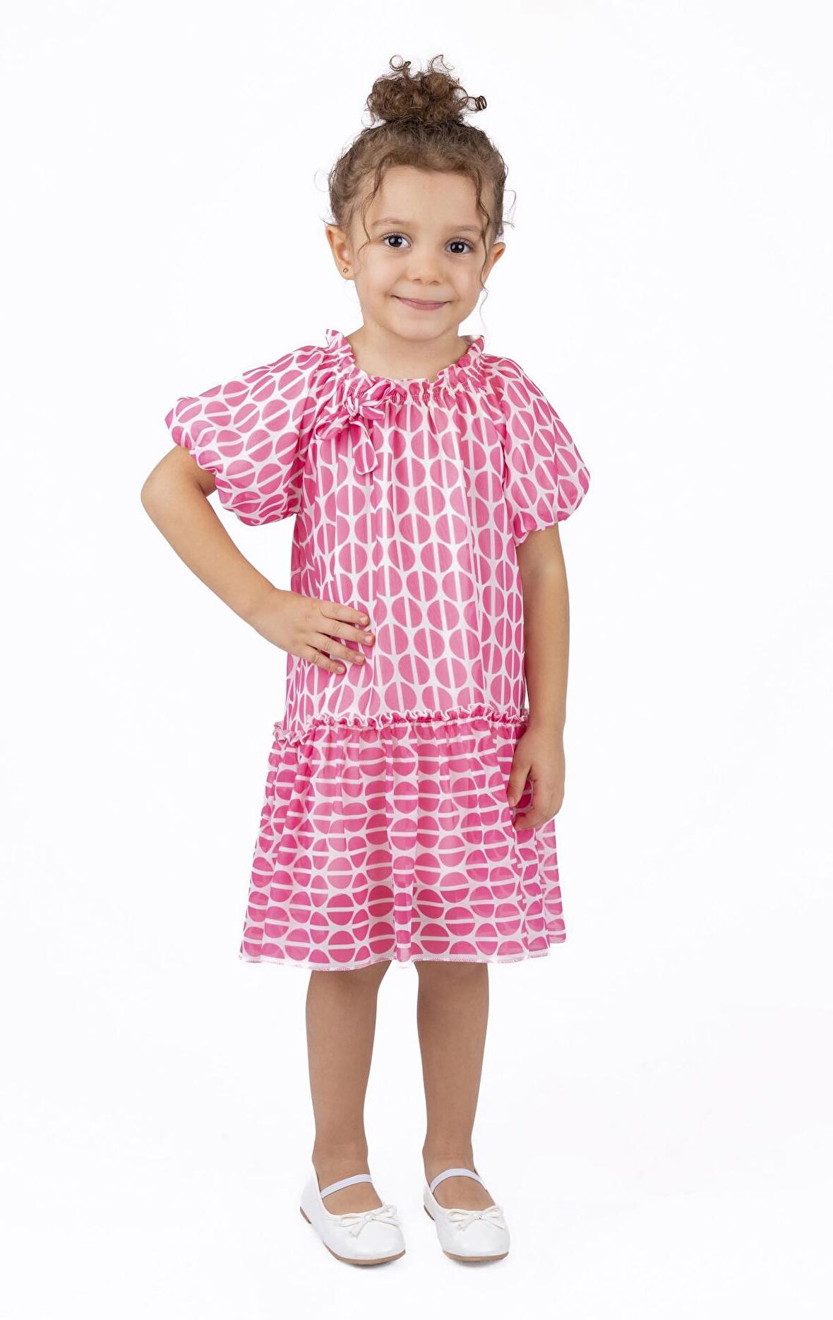 KIZ ÇOCUK BASKILI ELBİSE